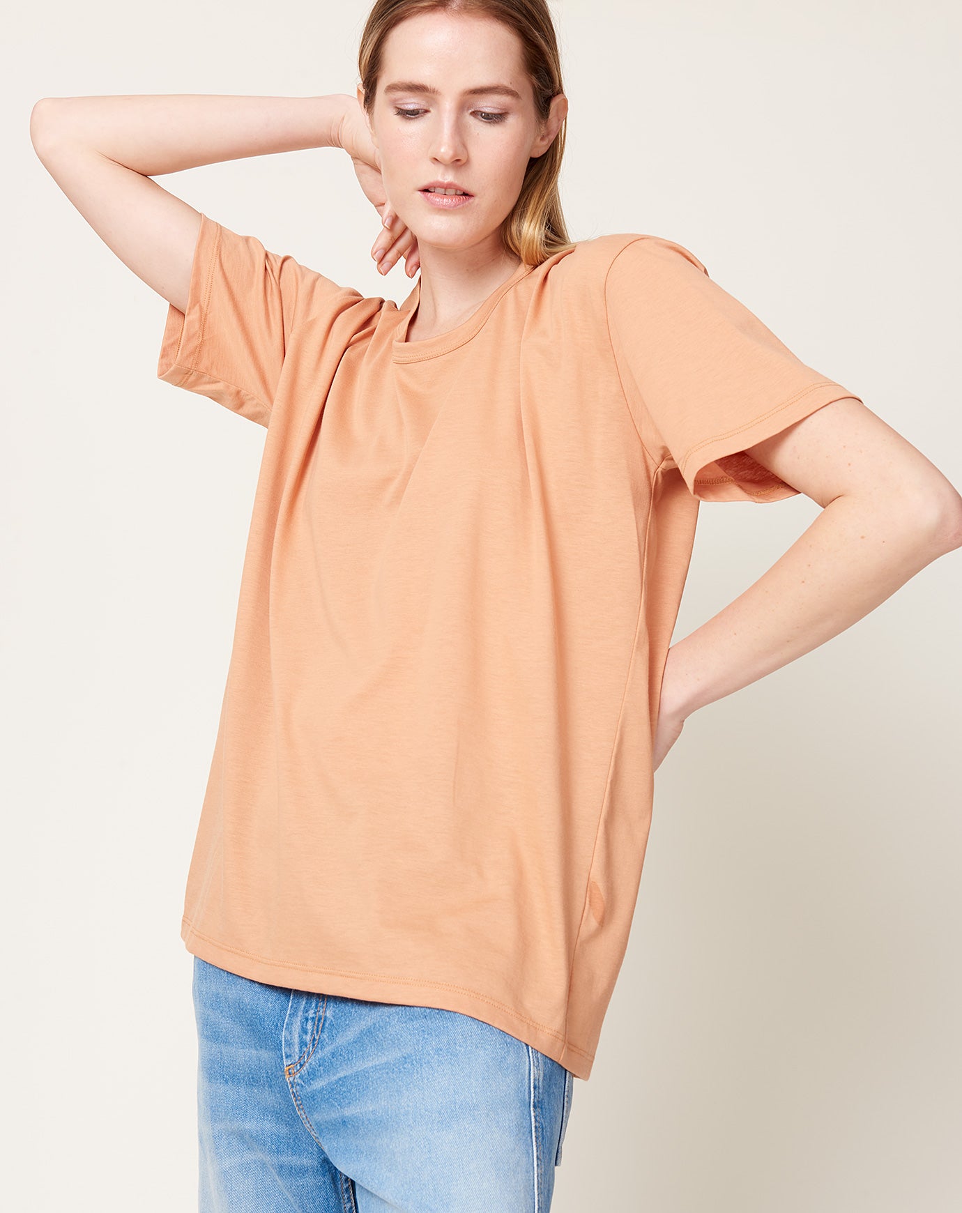 6397 Circle Neck Tee in Terracotta