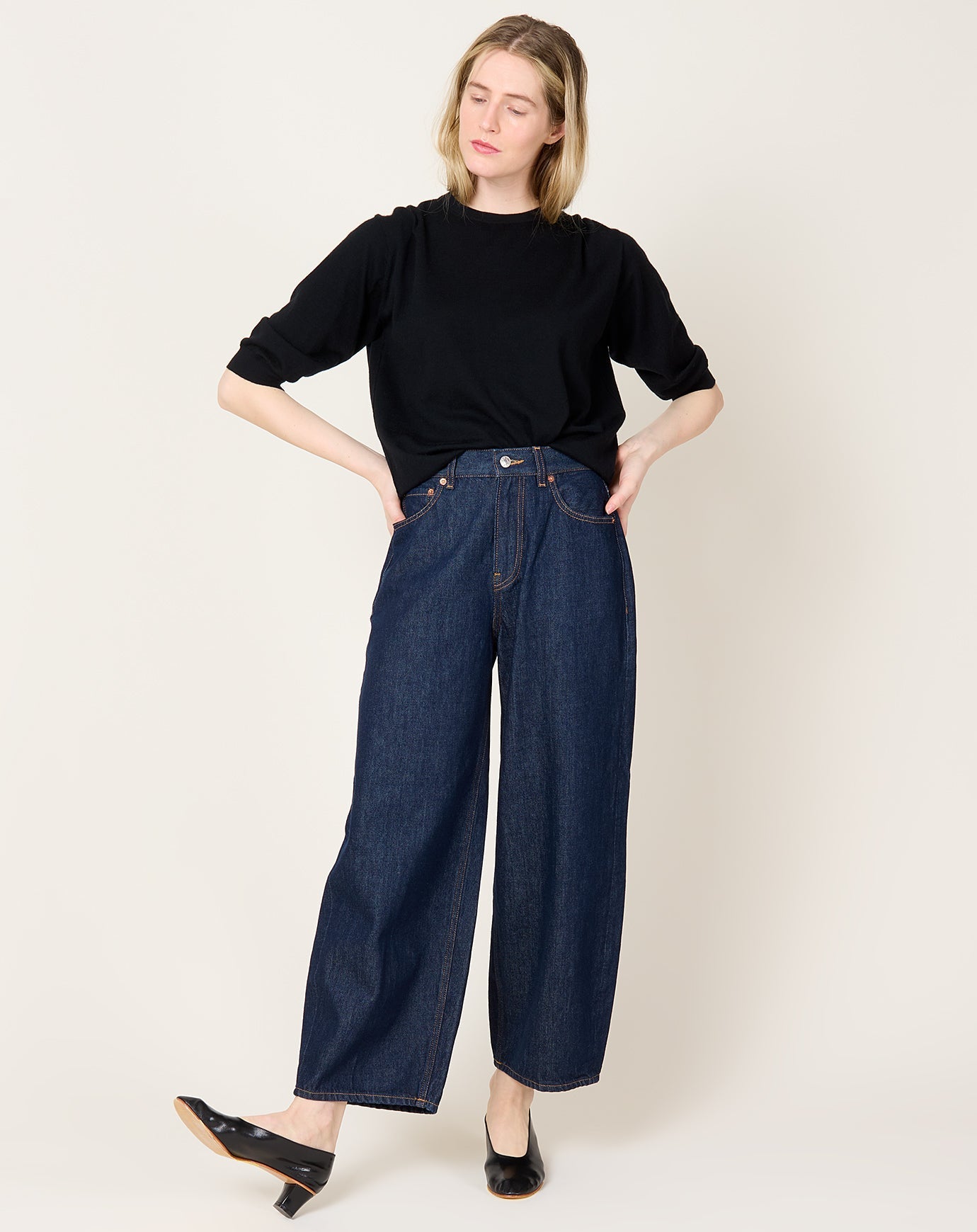 6397 Cropped Roomy Jean in Rinsed Raw