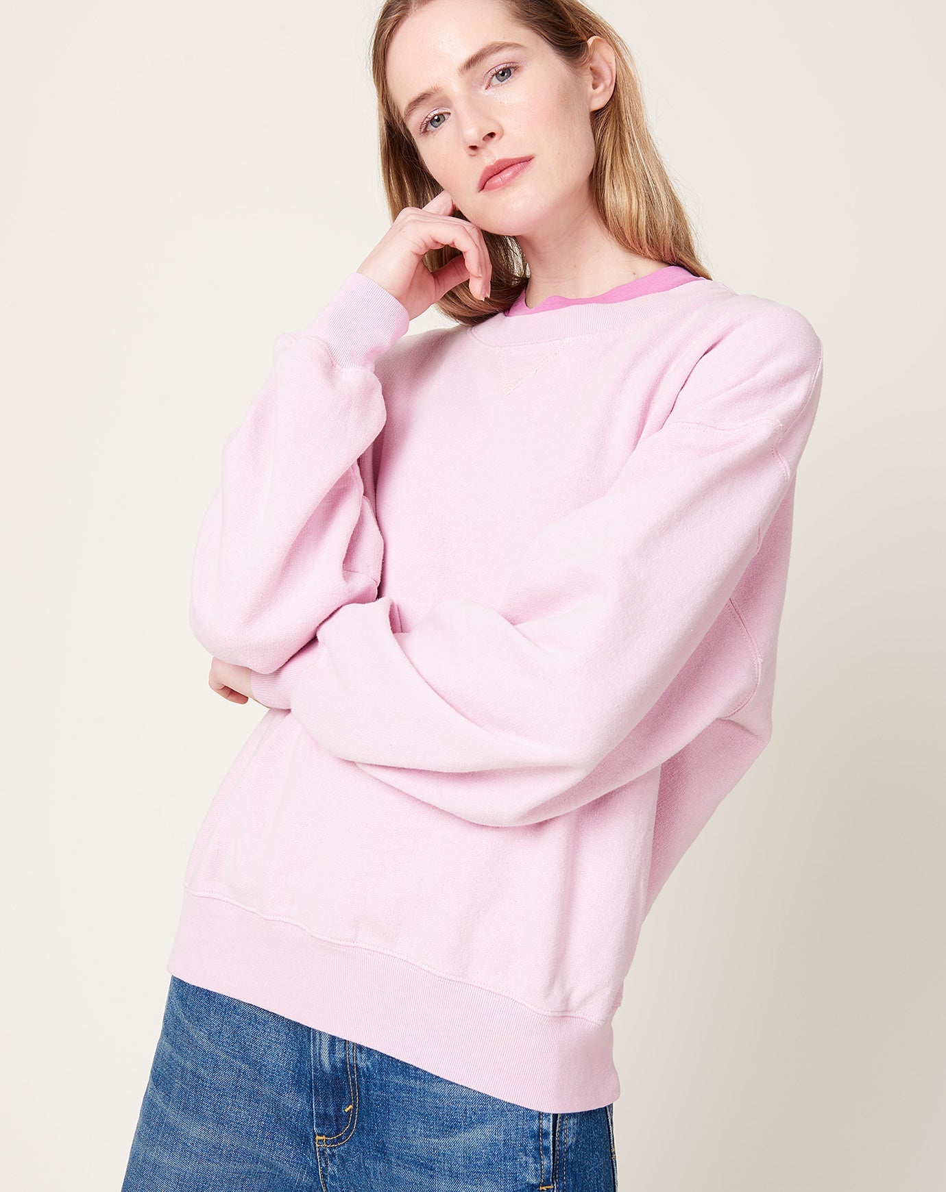 6397 Deb Sweatshirt in Pink Chalk