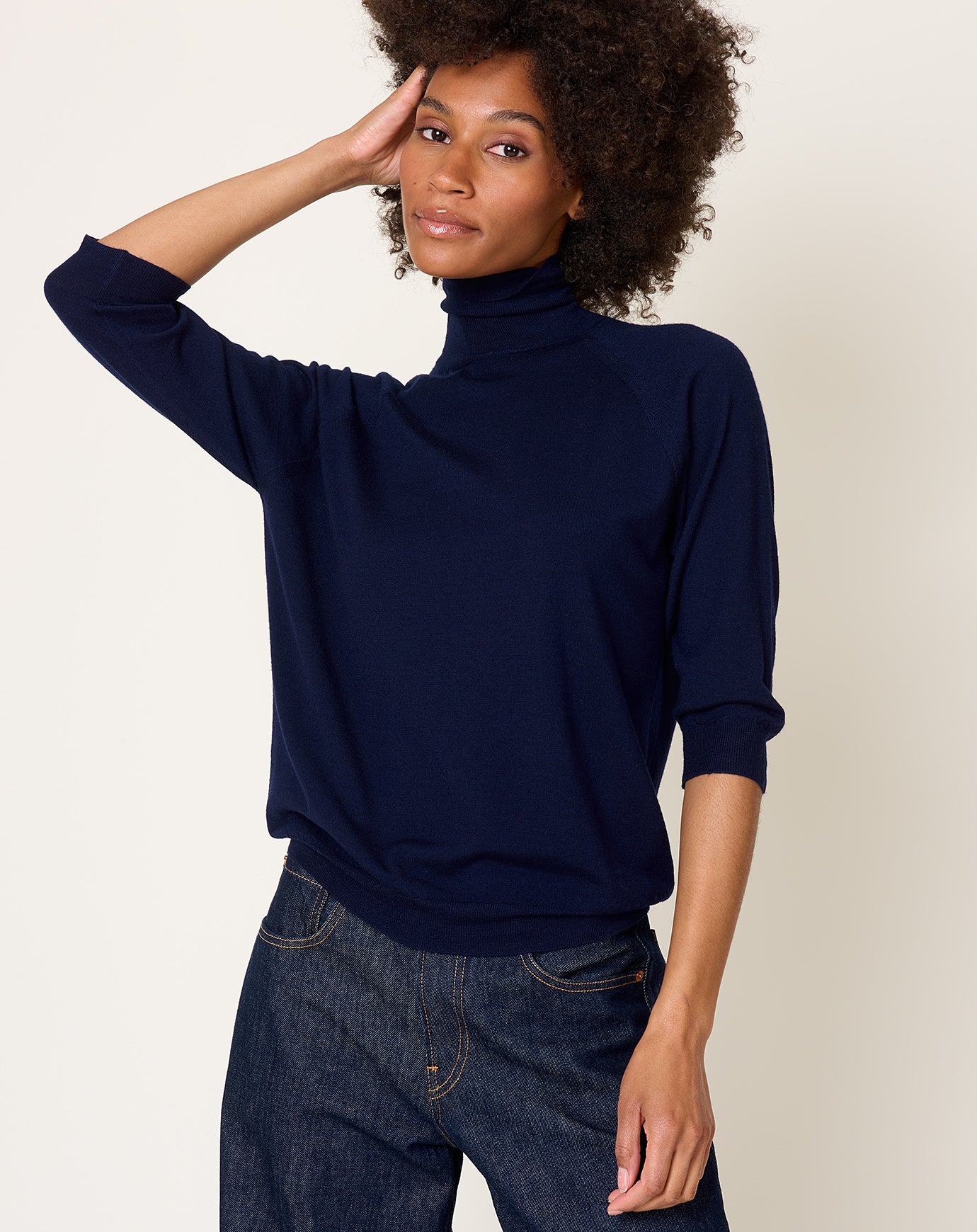 6397 Elbow Sleeve Turtle in Navy