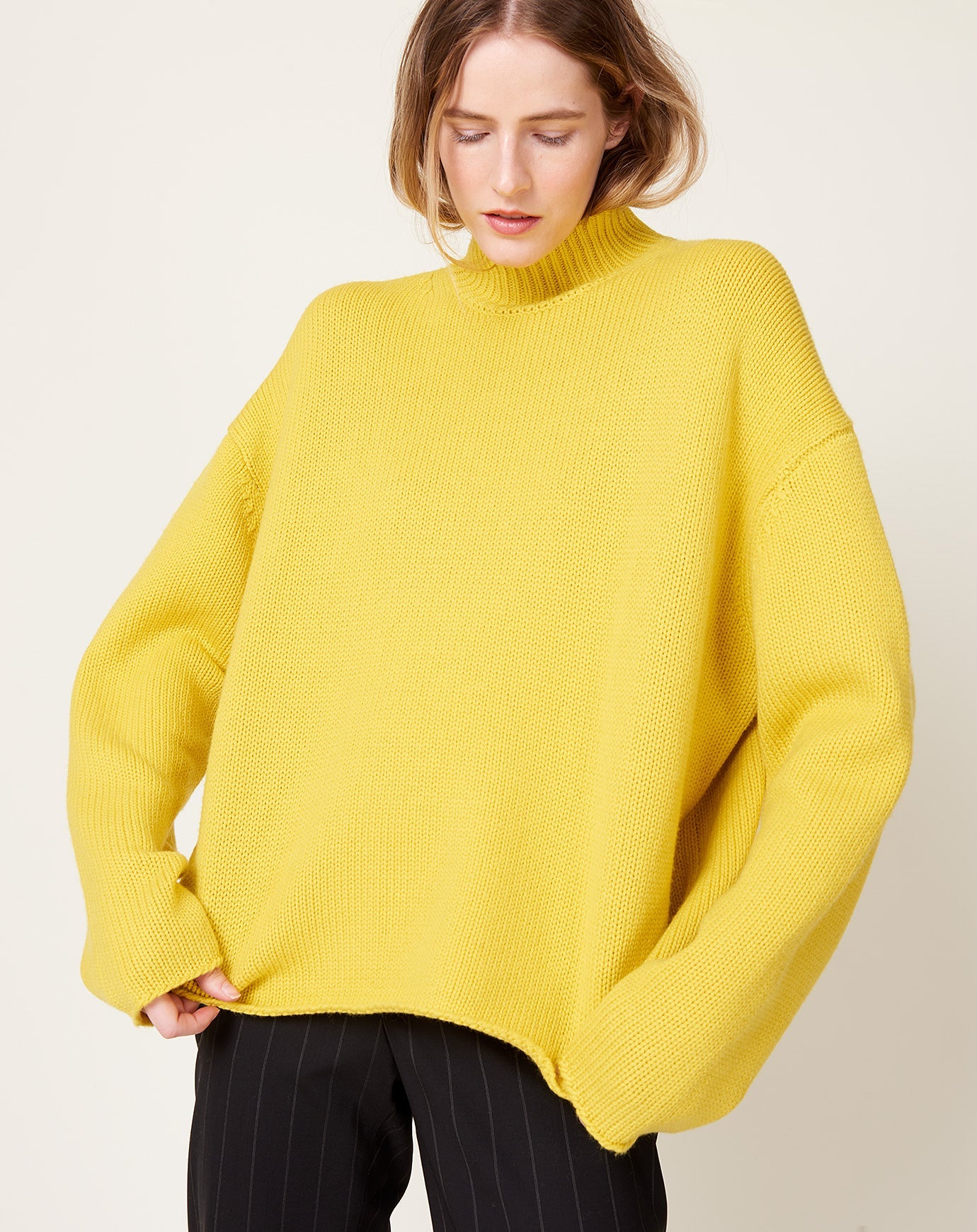 6397 Everyday Mockneck in Yellow