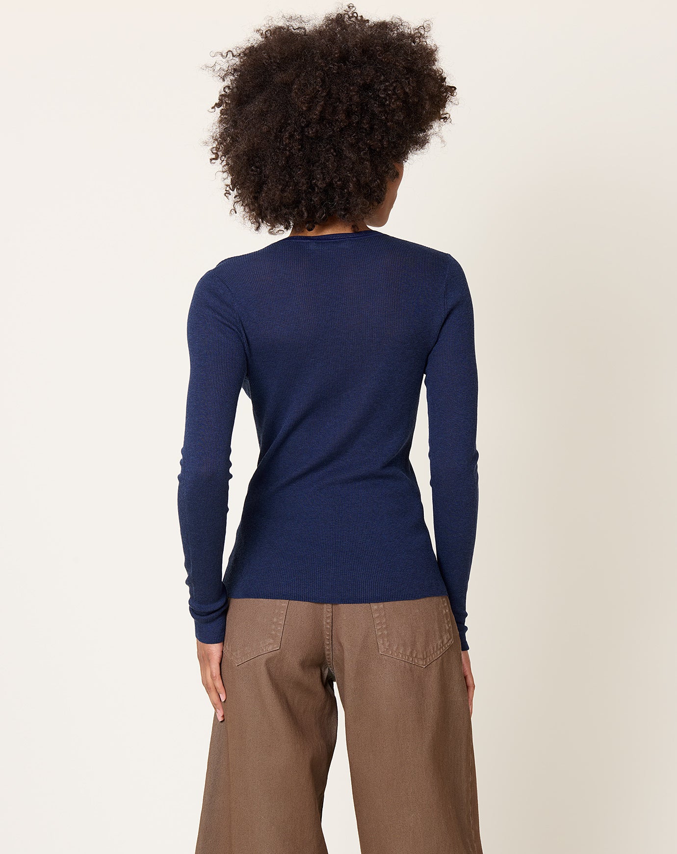 6397 L/S Heirloom Tee in Navy