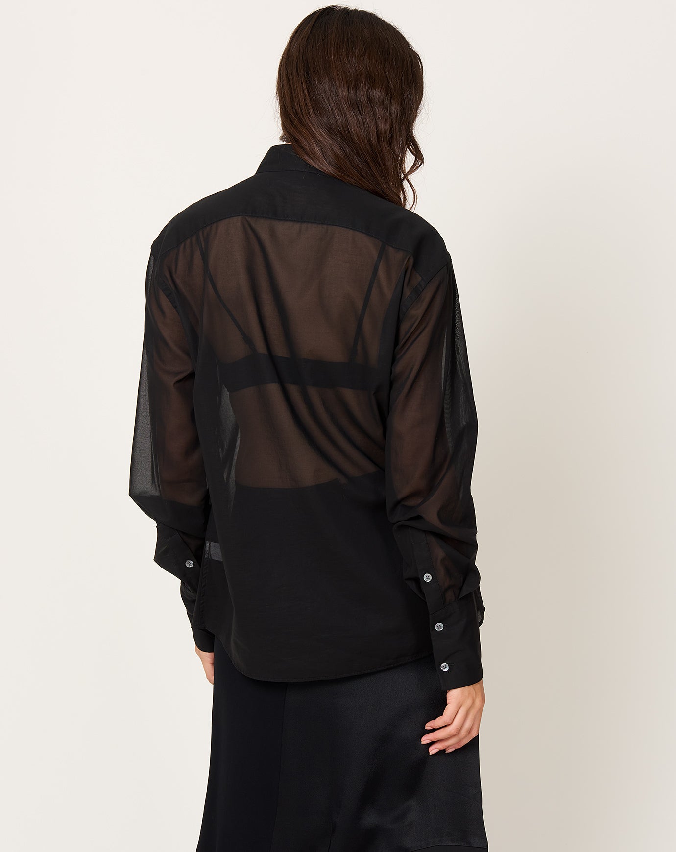 6397 Micro Pleat Formal Shirt in Black
