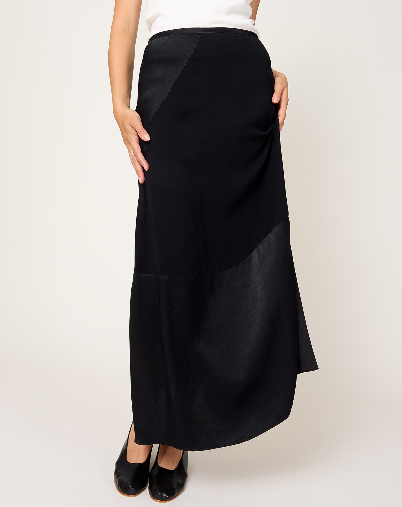 6397 Patchwork Skirt in Black