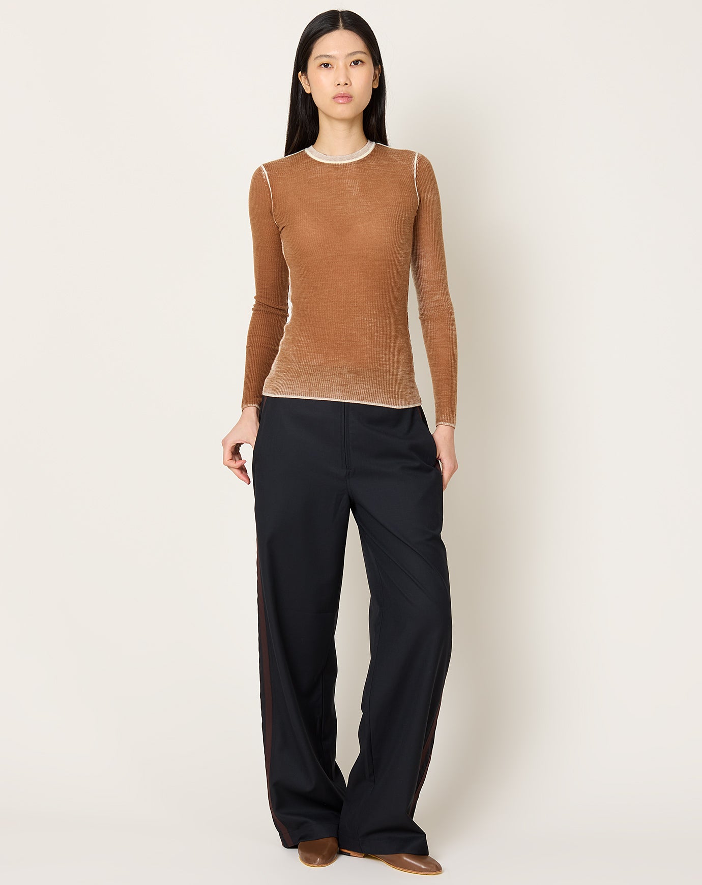 6397 Printed L/S Crew in Desert