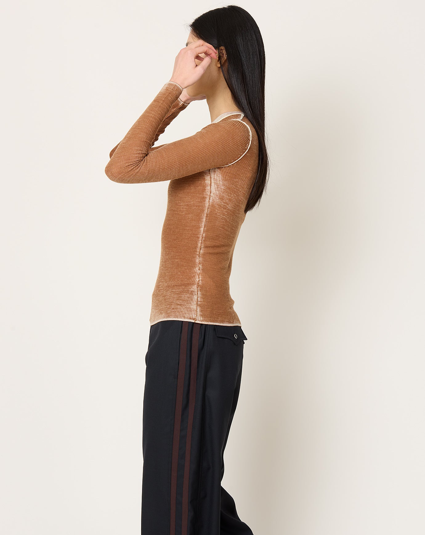 6397 Printed L/S Crew in Desert