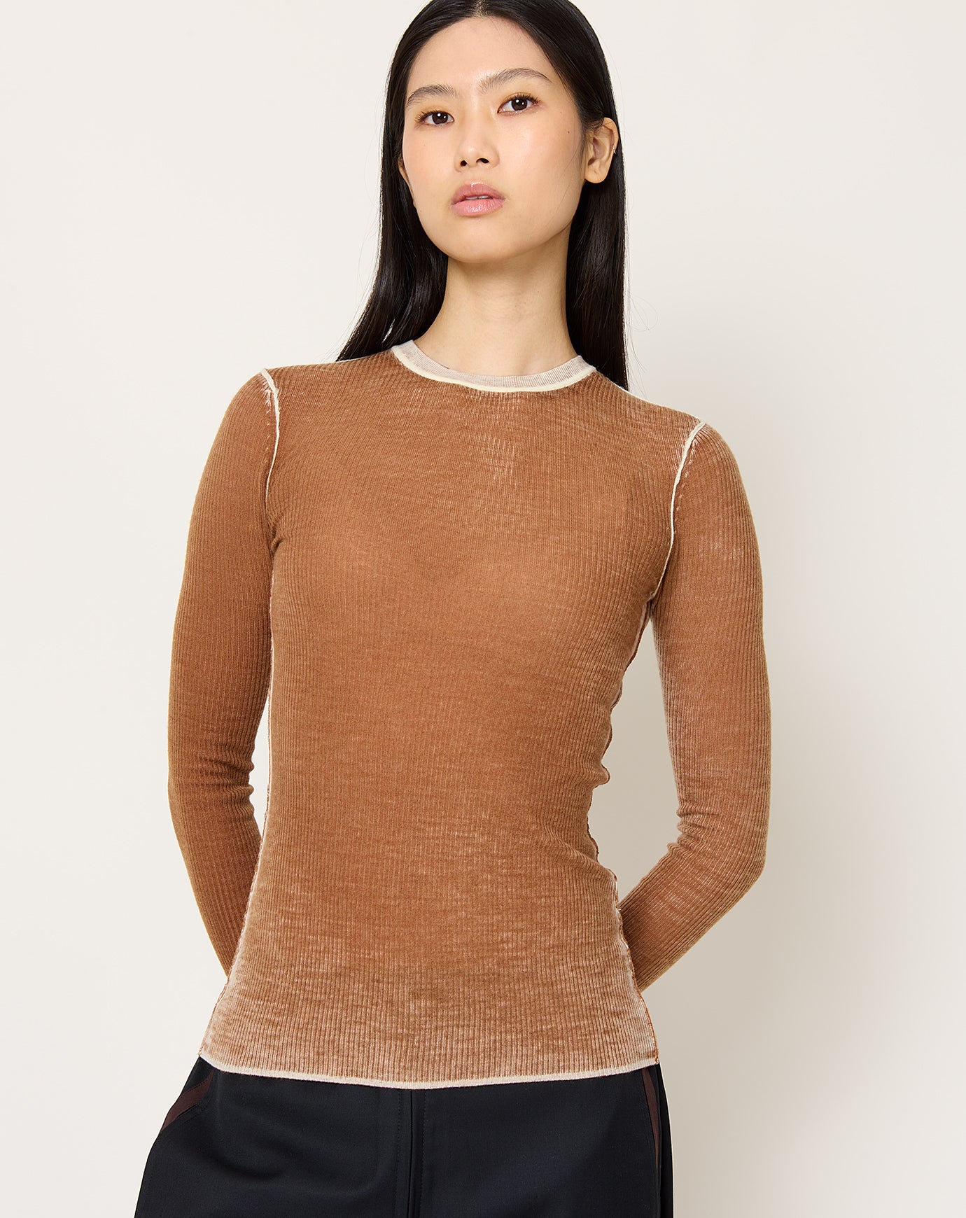 6397 Printed L/S Crew in Desert