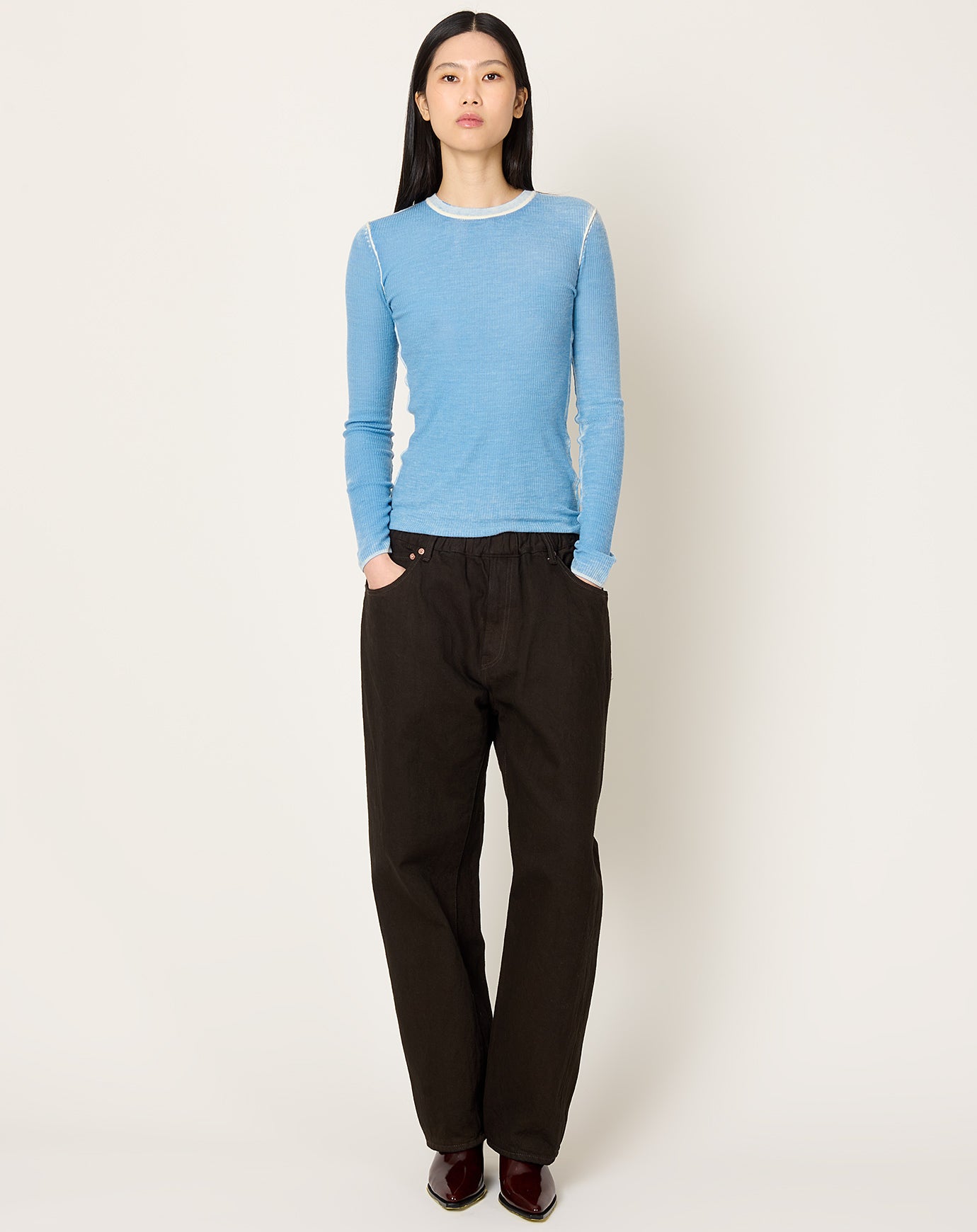 6397 Printed L/S Crew in Tahoe