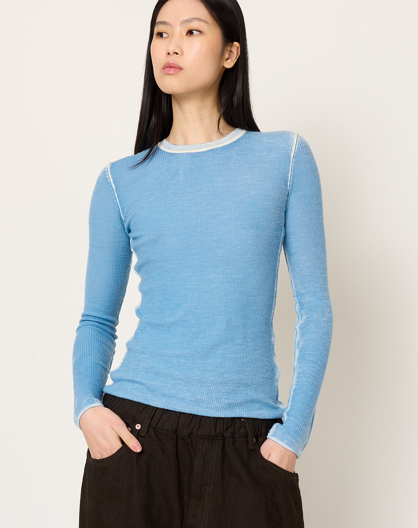 6397 Printed L/S Crew in Tahoe