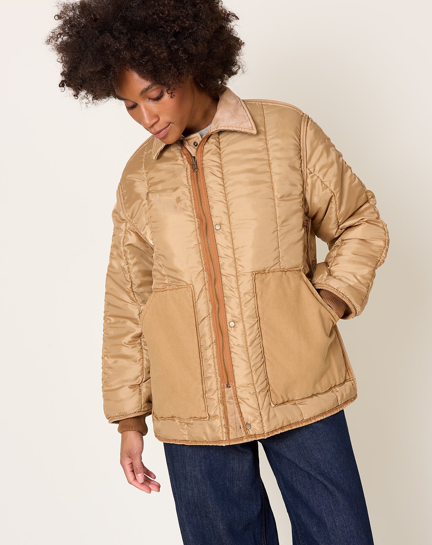 6397 Reversible Freezer Jacket in Red Oak