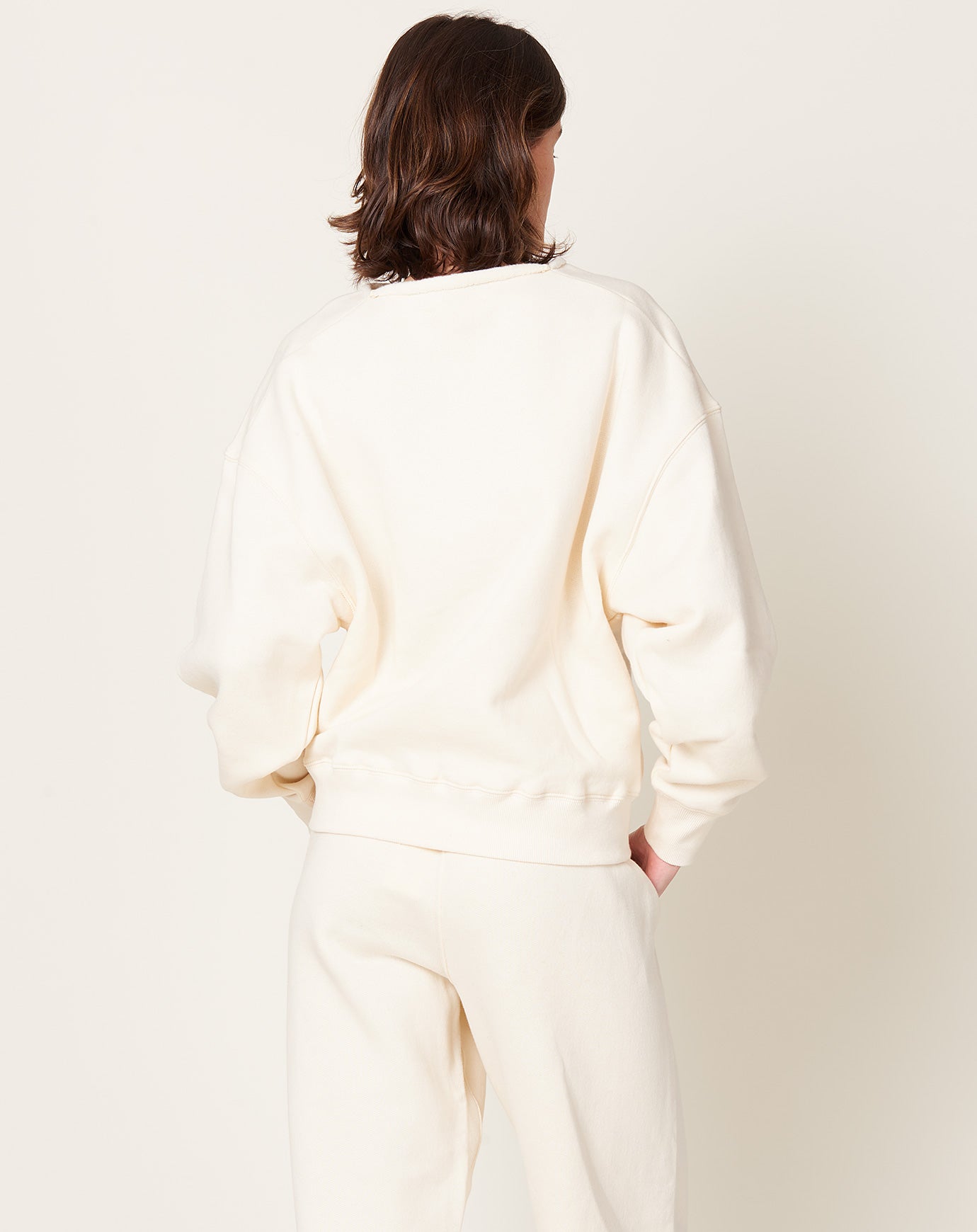 6397 Rolled Neck Sweatshirt in Ivory