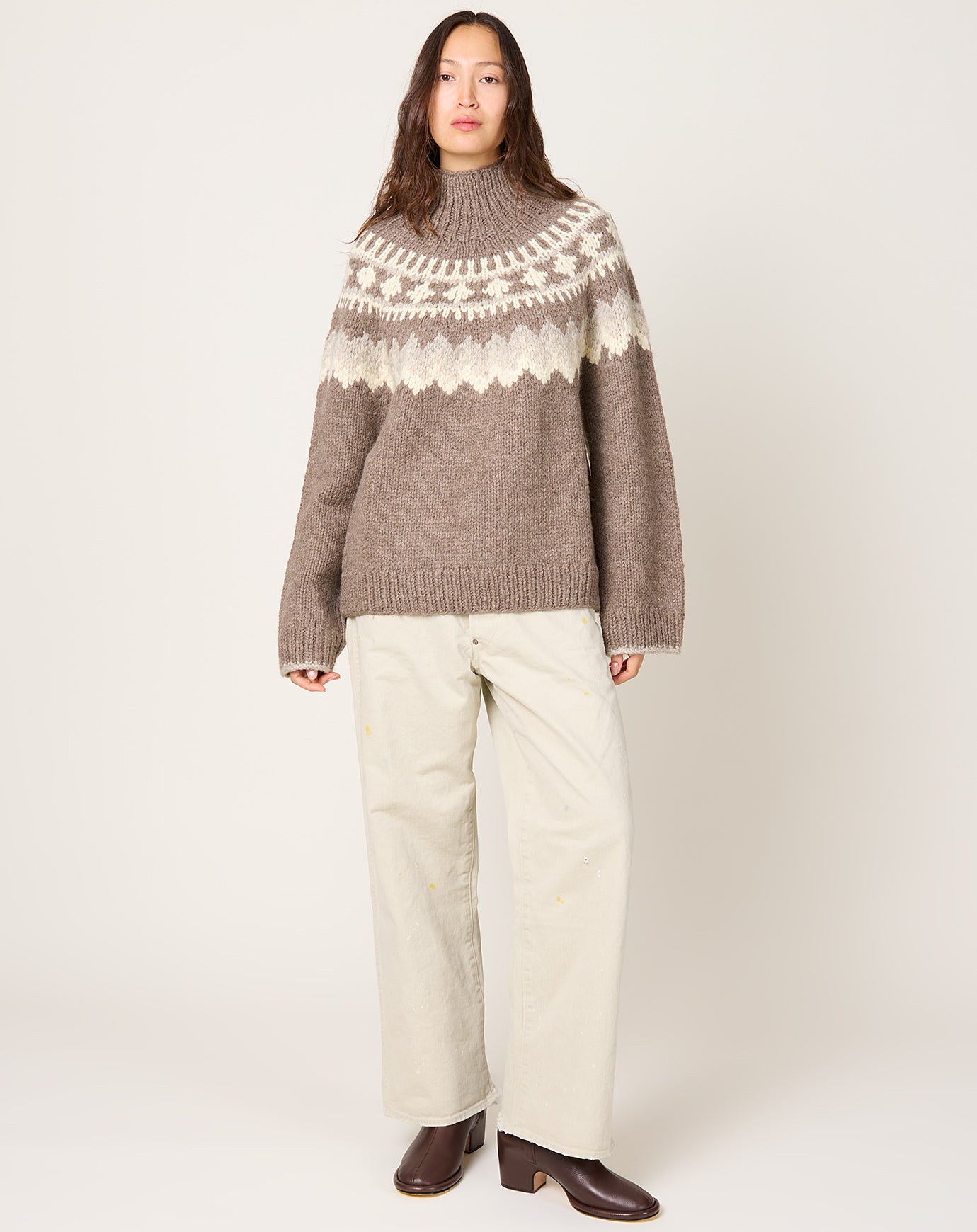 6397 Sedona Hand Knit in Mink Fairisle