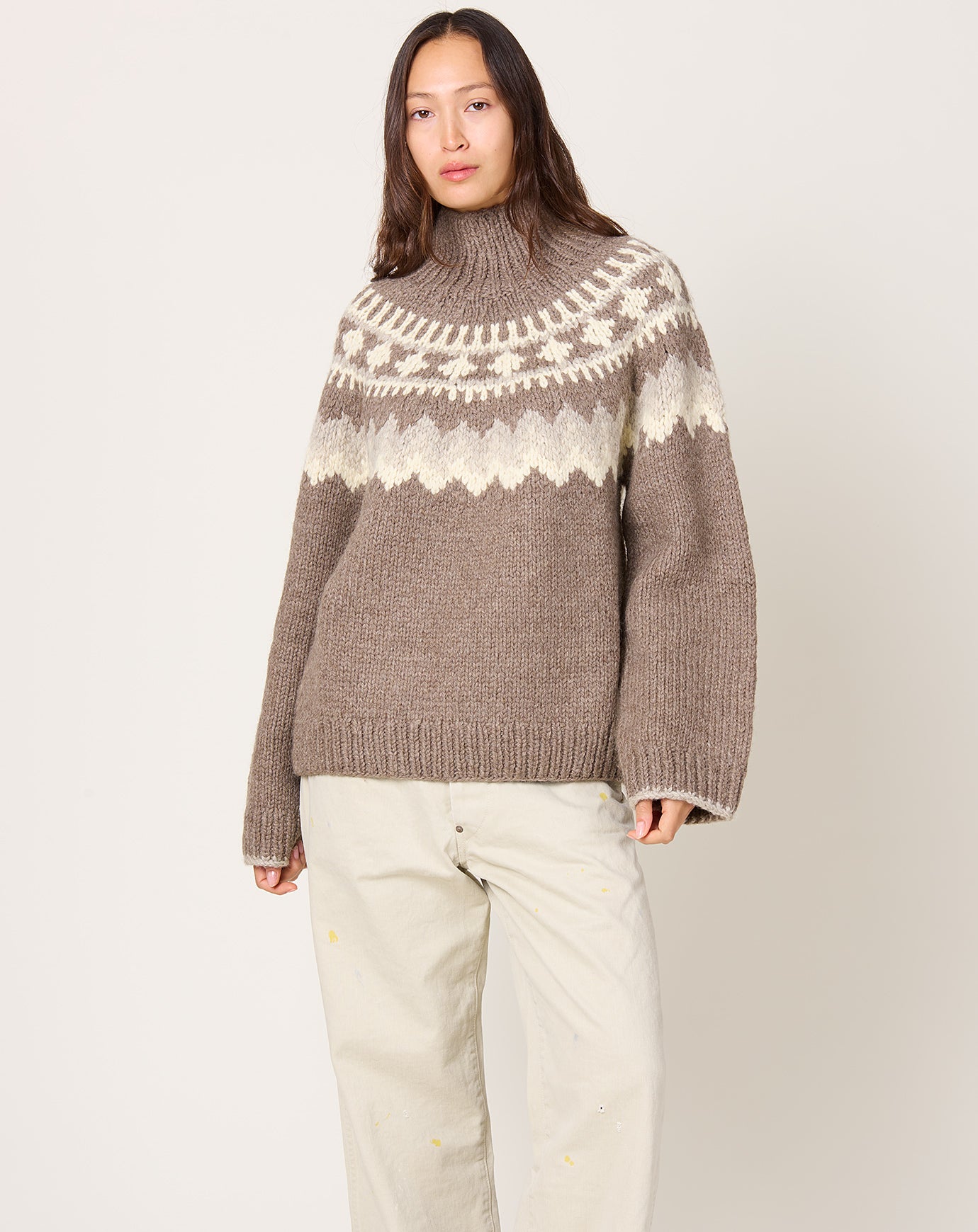 6397 Sedona Hand Knit in Mink Fairisle