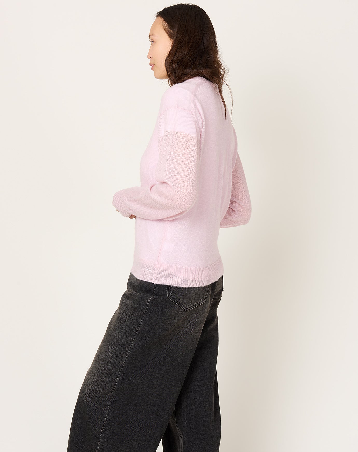 6397 Sheer Crew Neck in Abalone