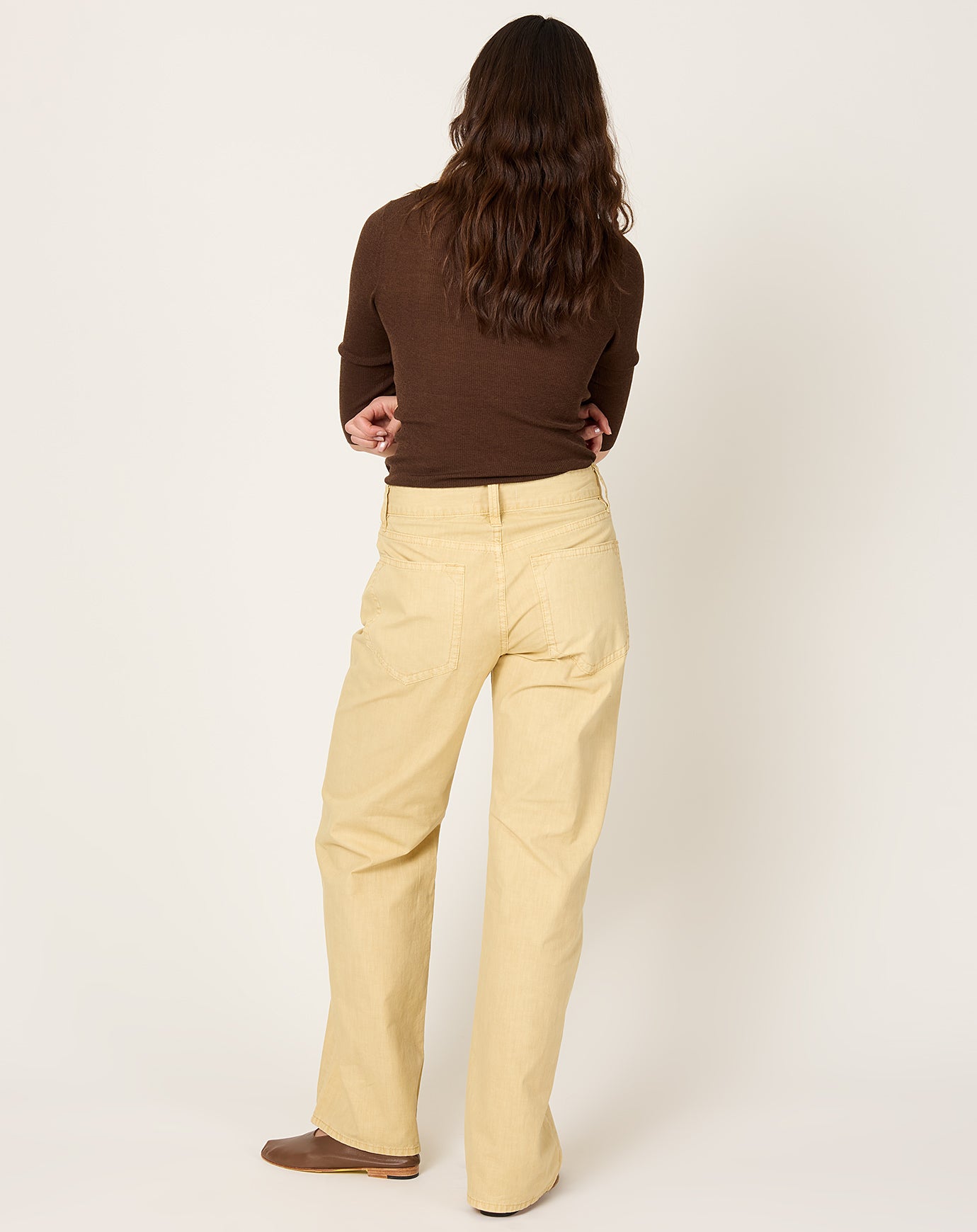 6397 Slim Bootcut Trouser in Blonde
