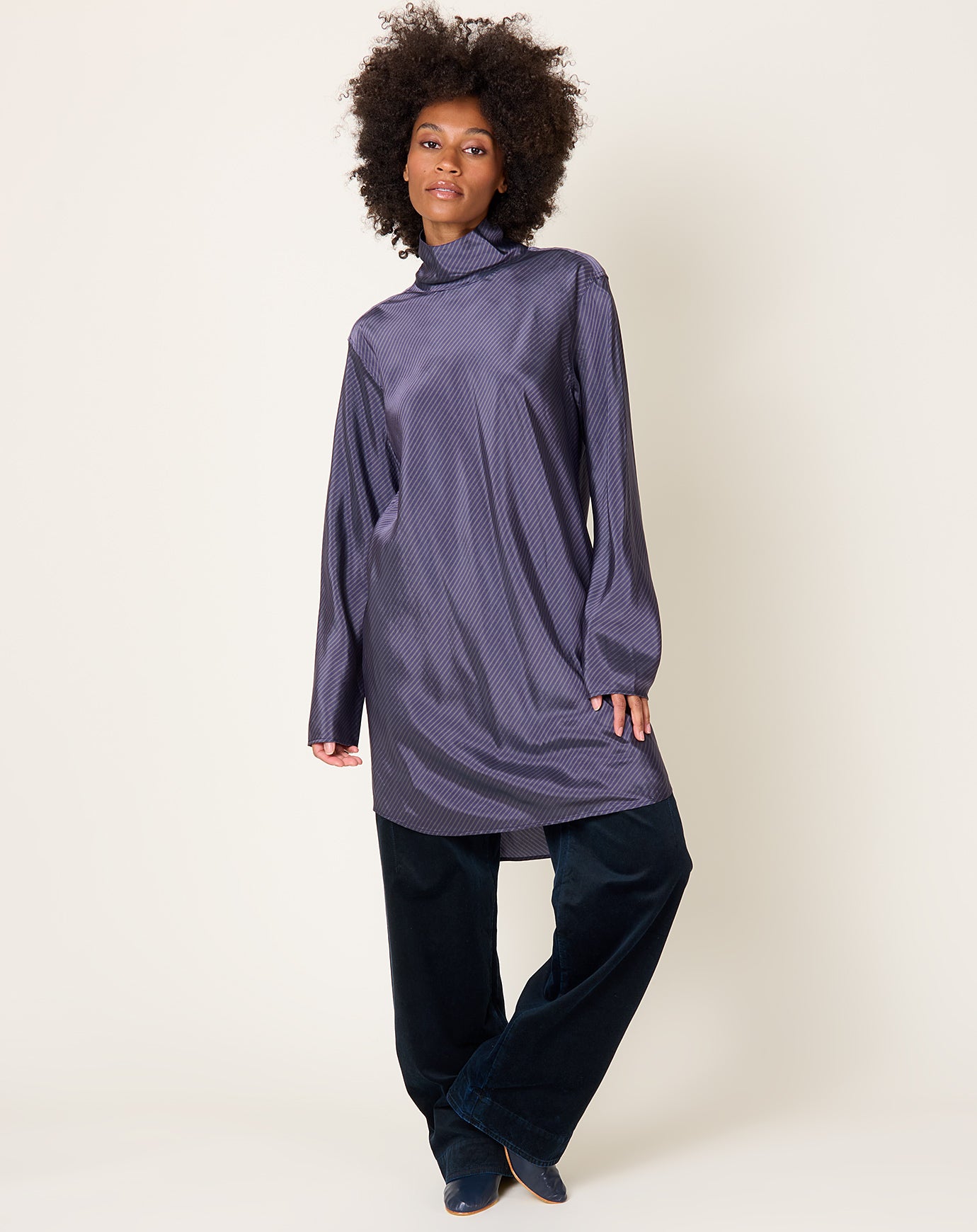 6397 Turtleneck Dress in Viola