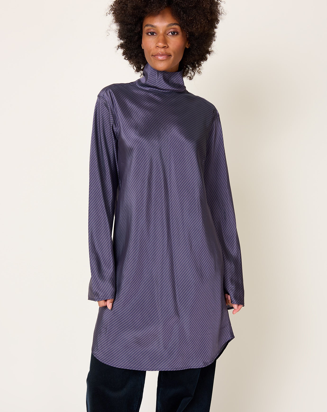 6397 Turtleneck Dress in Viola