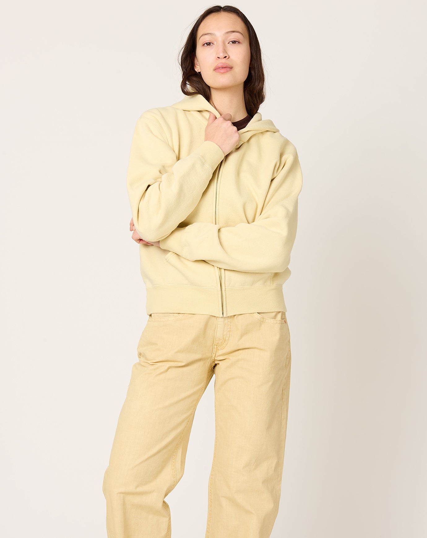 6397 Zip Up Hoodie in Blonde