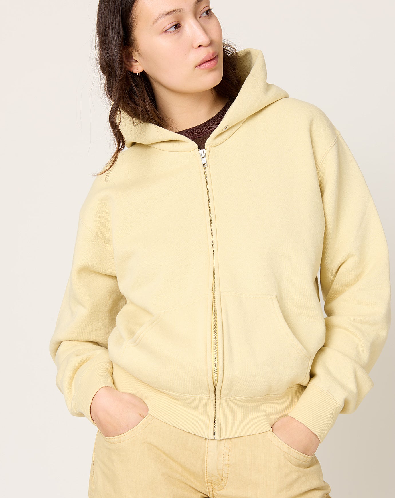 6397 Zip Up Hoodie in Blonde