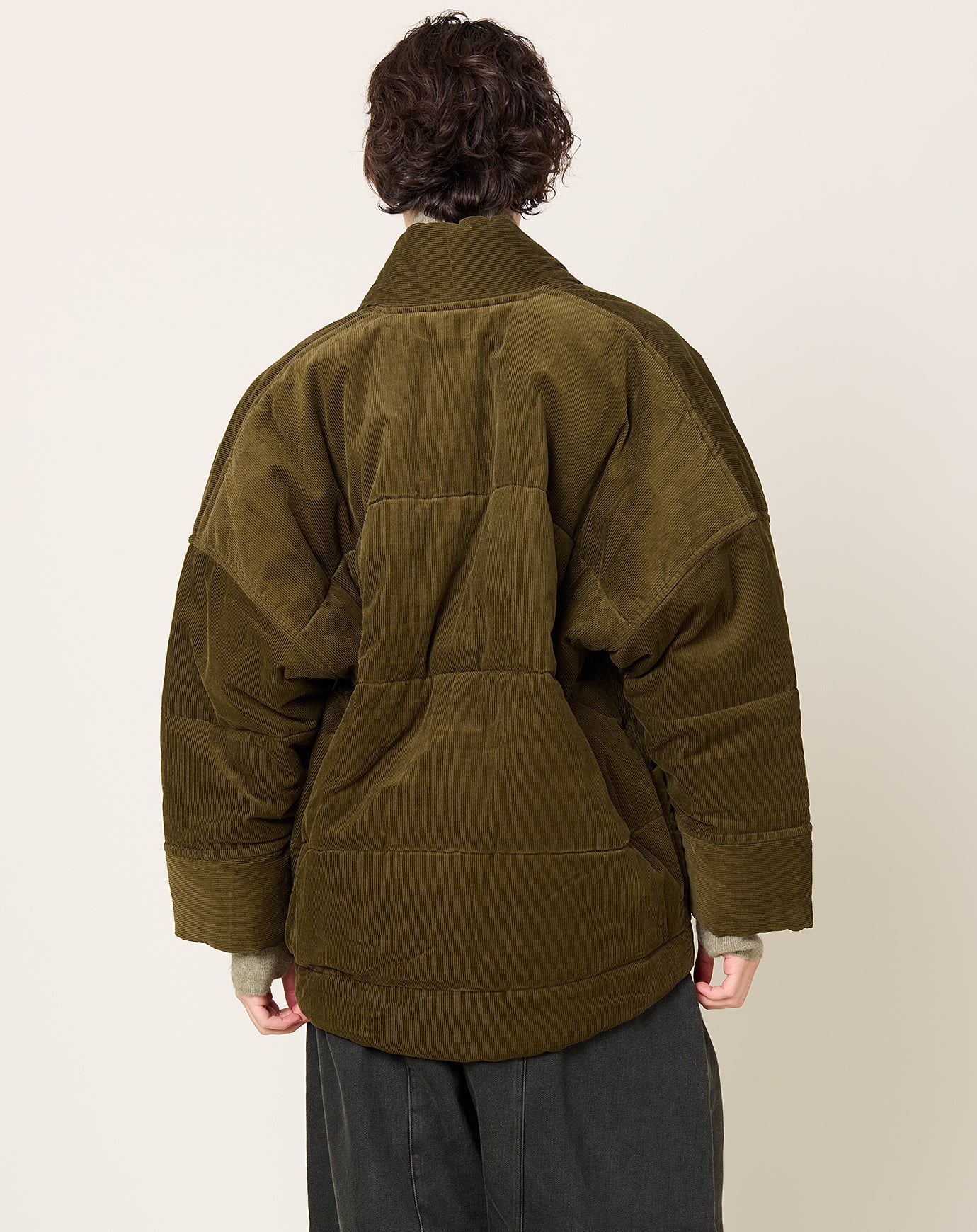 7115 by Szeki Corduroy Sumo Puffer in Olive