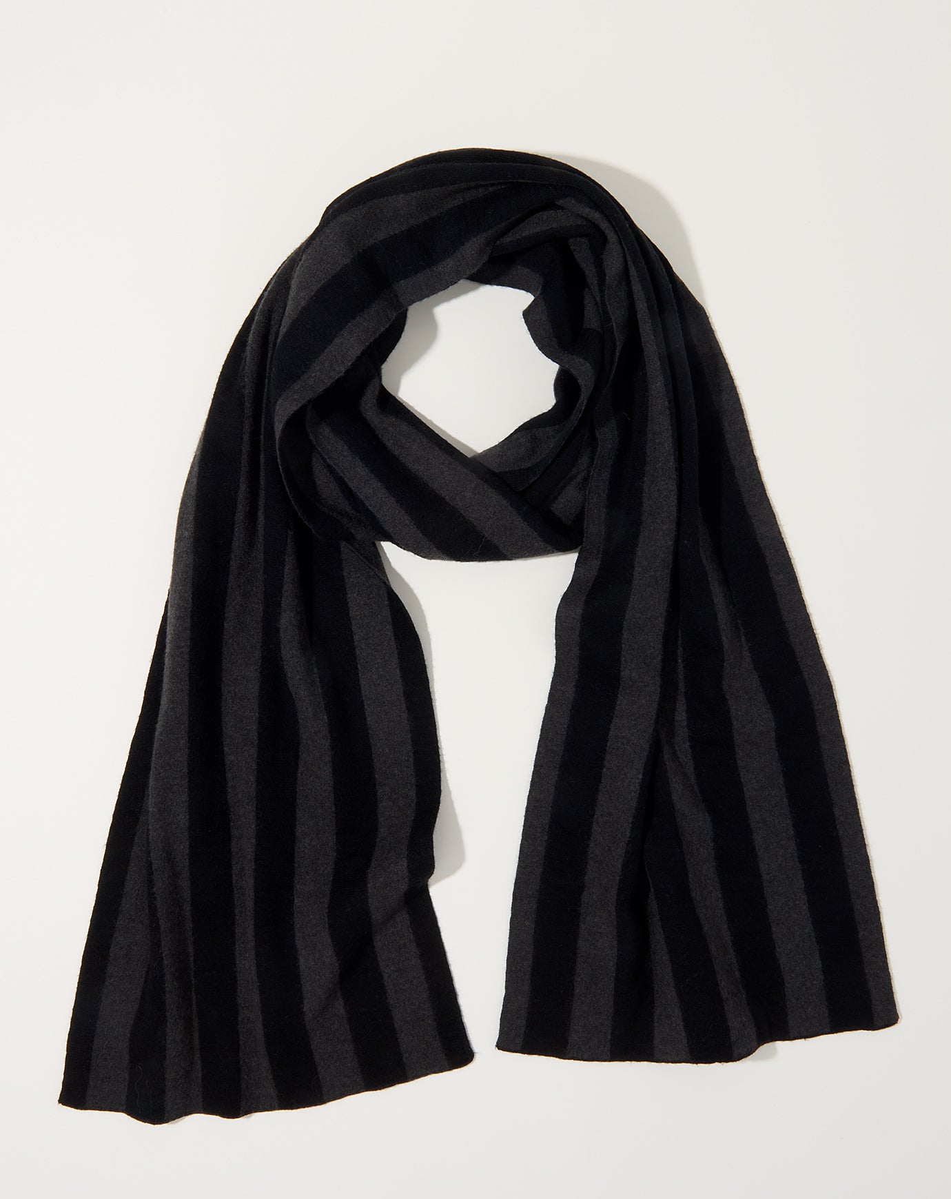 7115 by Szeki Long Scarf in Grey Stripes
