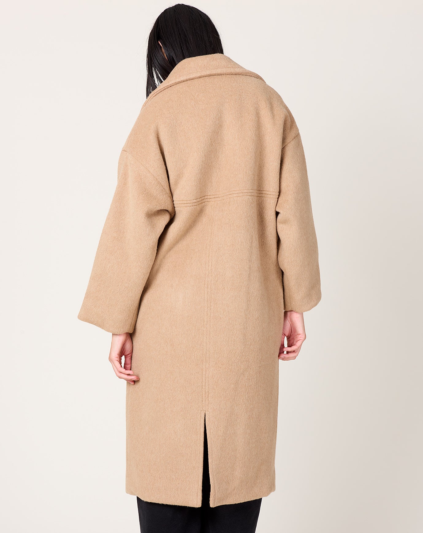 7115 by Szeki Oversized Wool Coat in Wheat