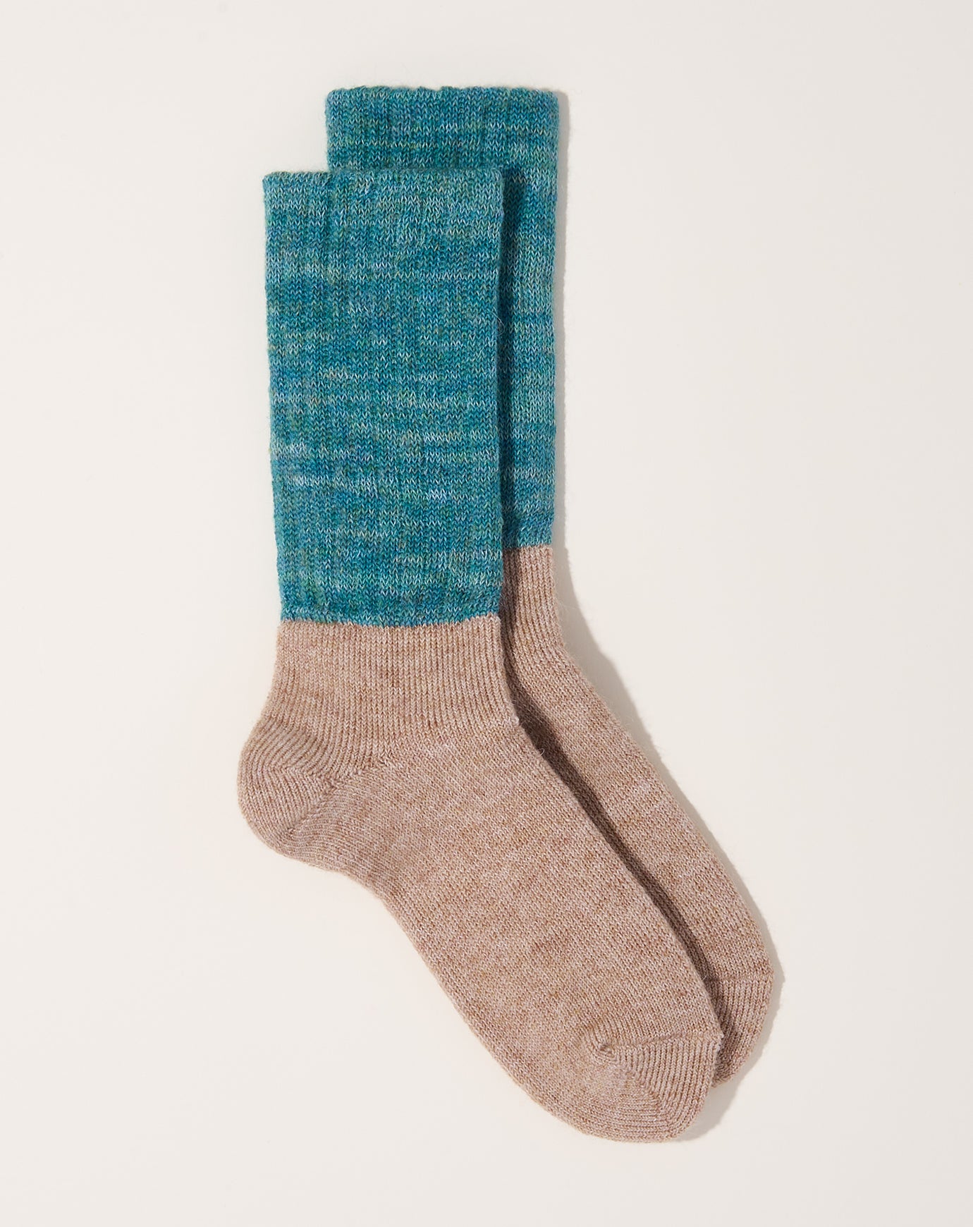 Nishiguchi Kutsushita Mohair Wool Pile Socks in Trail Road