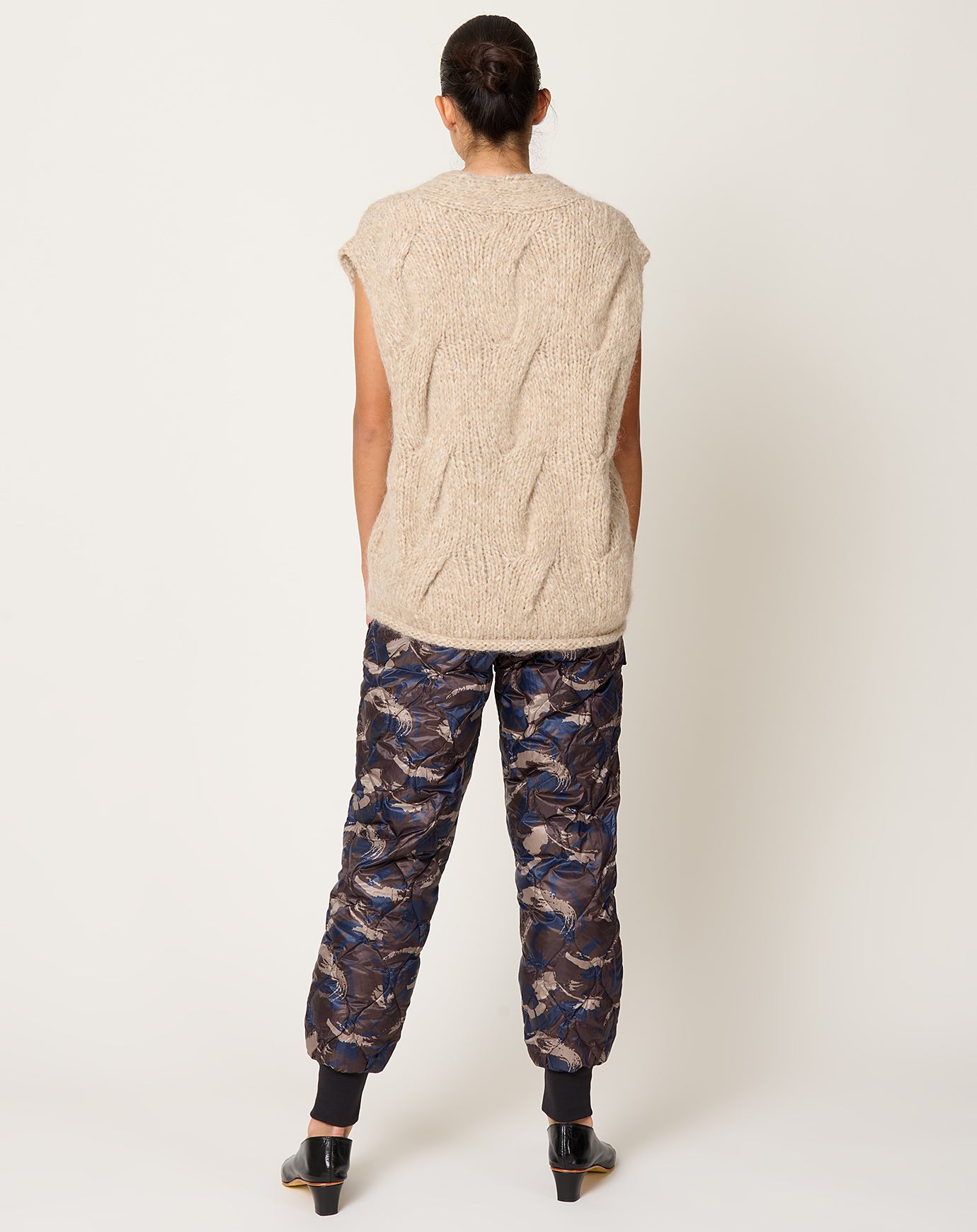 Taion Soft Shell Military Down Pants in Paint Camo
