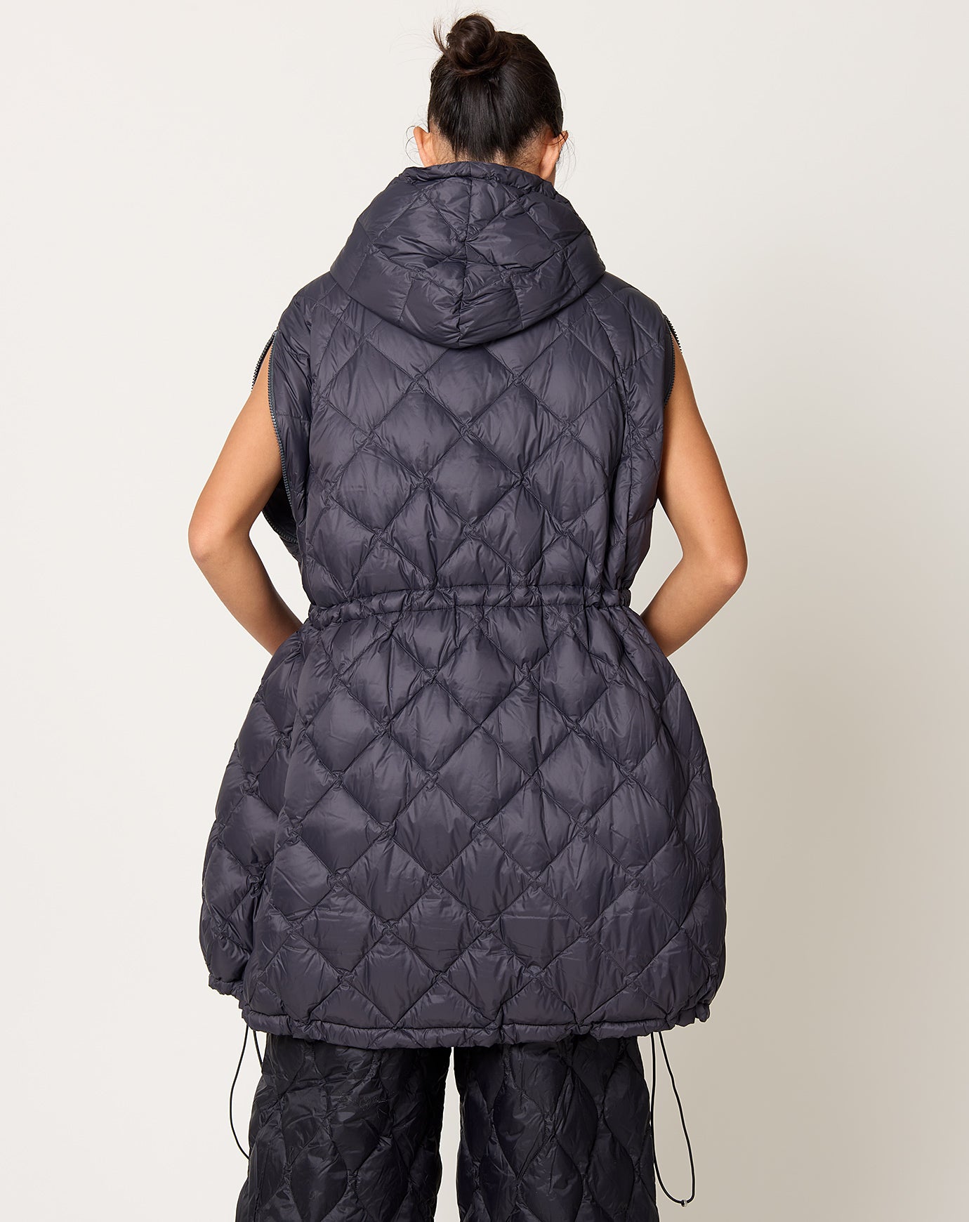 Taion City Down Cape in Dark Charcoal