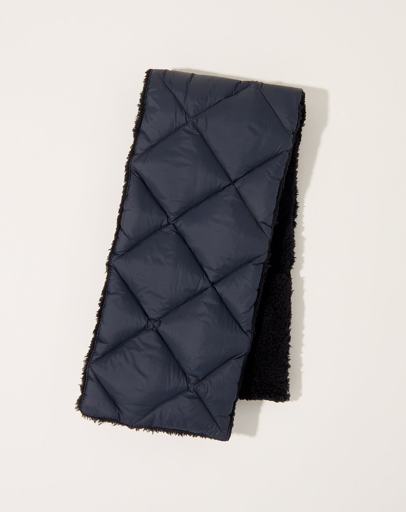 Taion City Reversible Down Scarf in Charcoal & Black