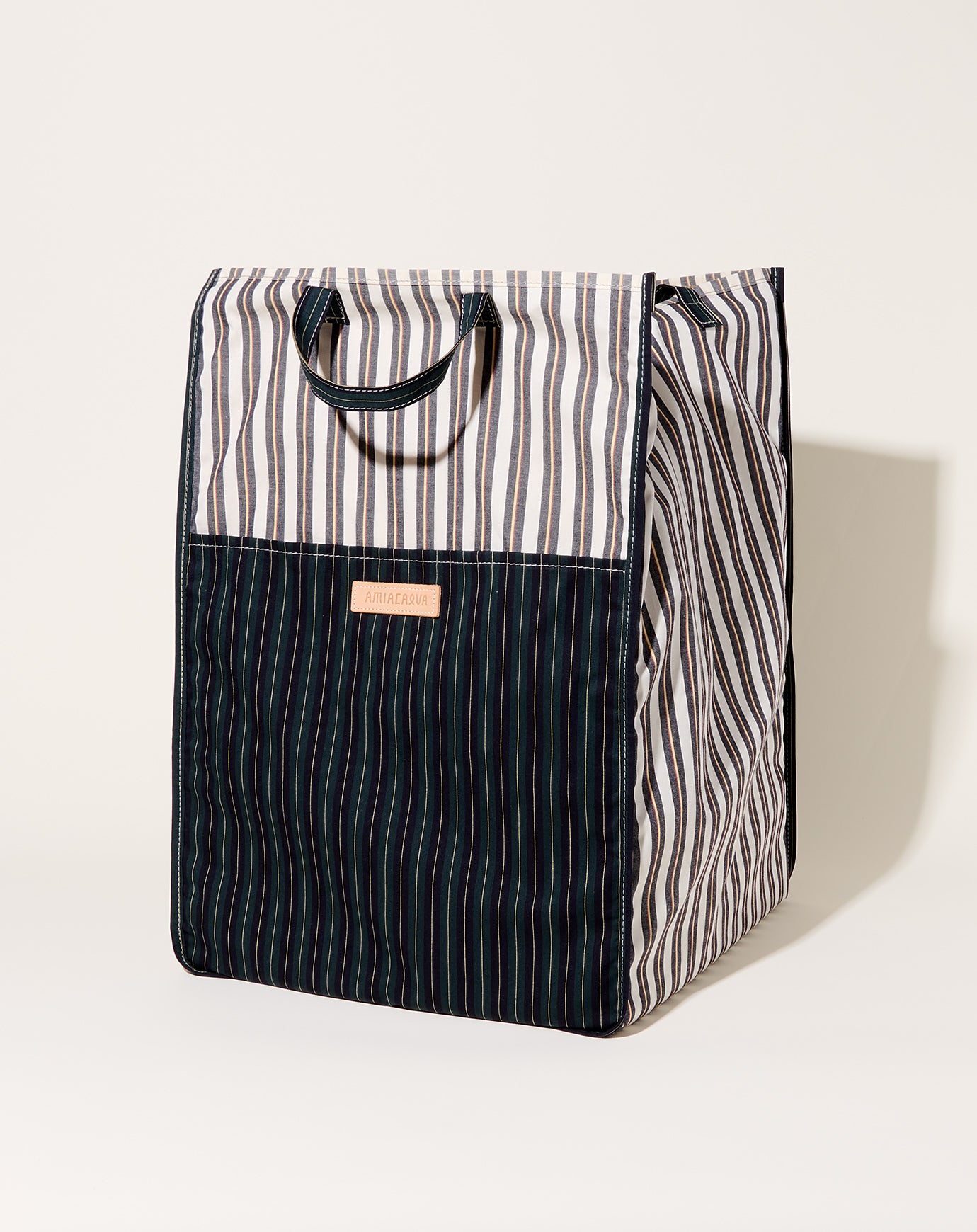 Amiacalva Easy Bag L in Navy Stripe