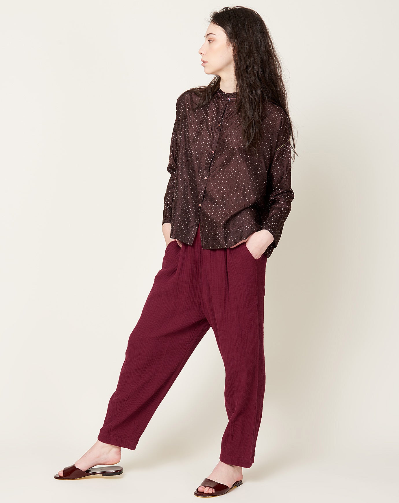 Anaak Prima Arabesque Pants in Wine