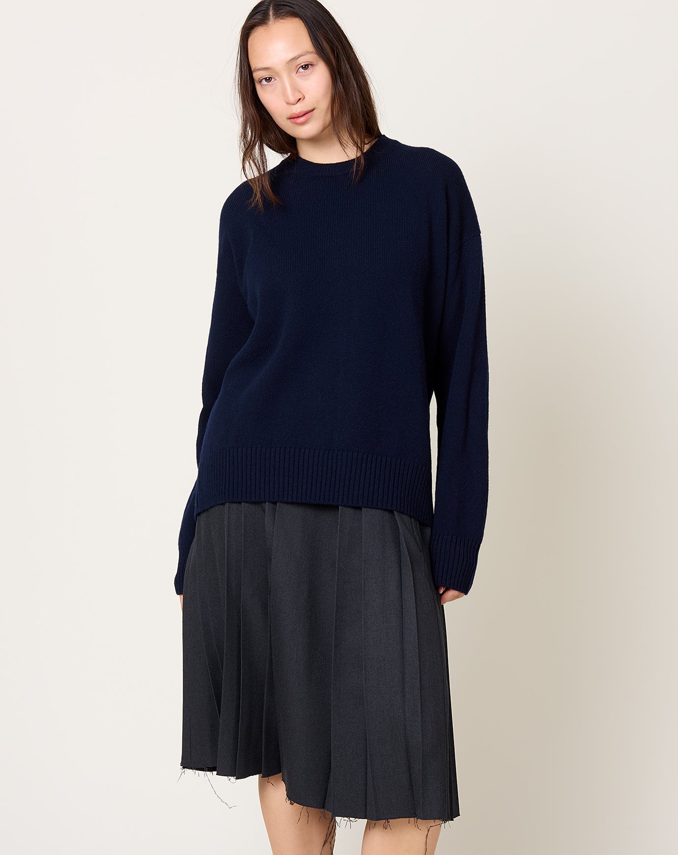 &Daughter Innes Slouch Crewneck in Navy