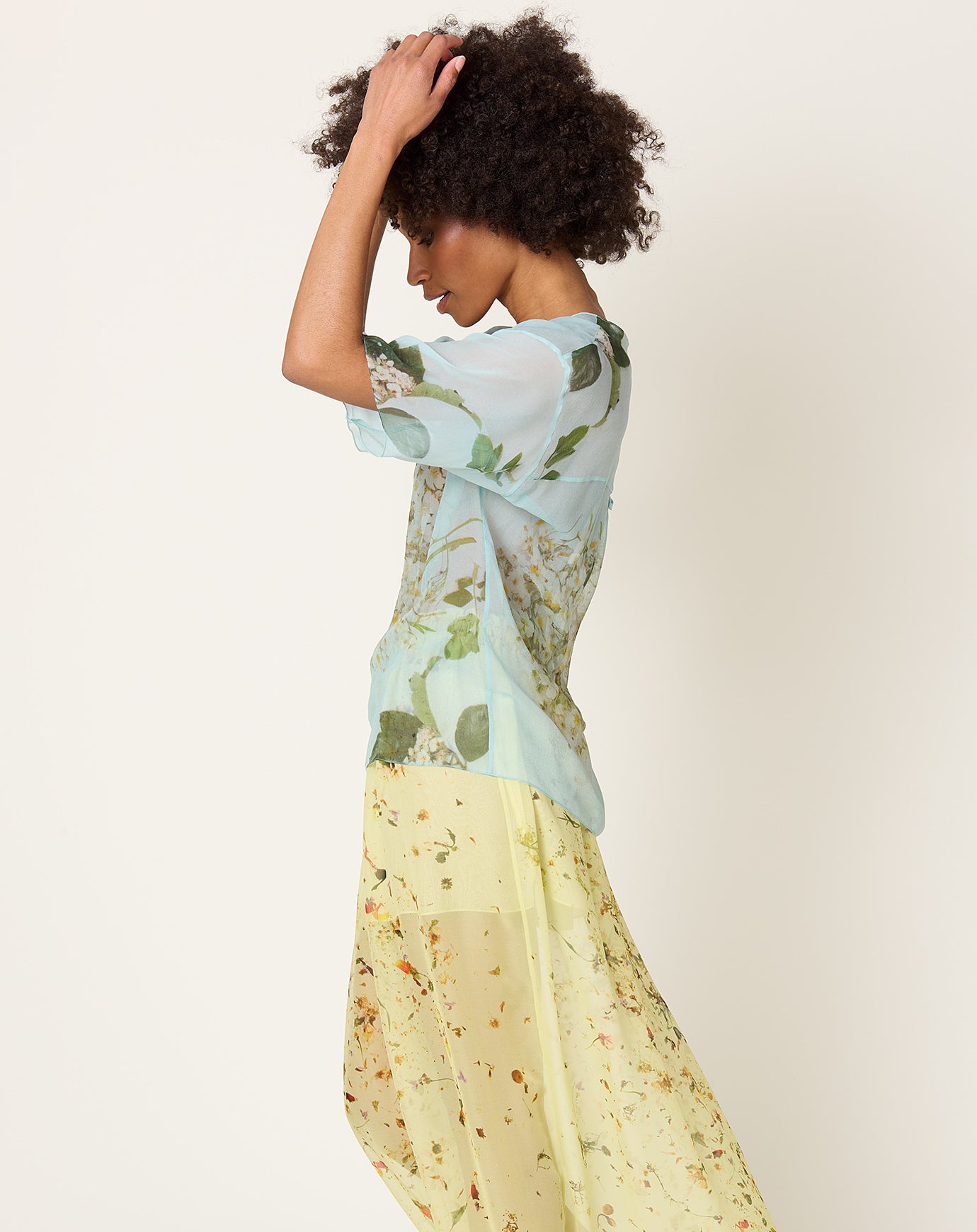 Anntian Chiffon T-Shirt in PRINT S