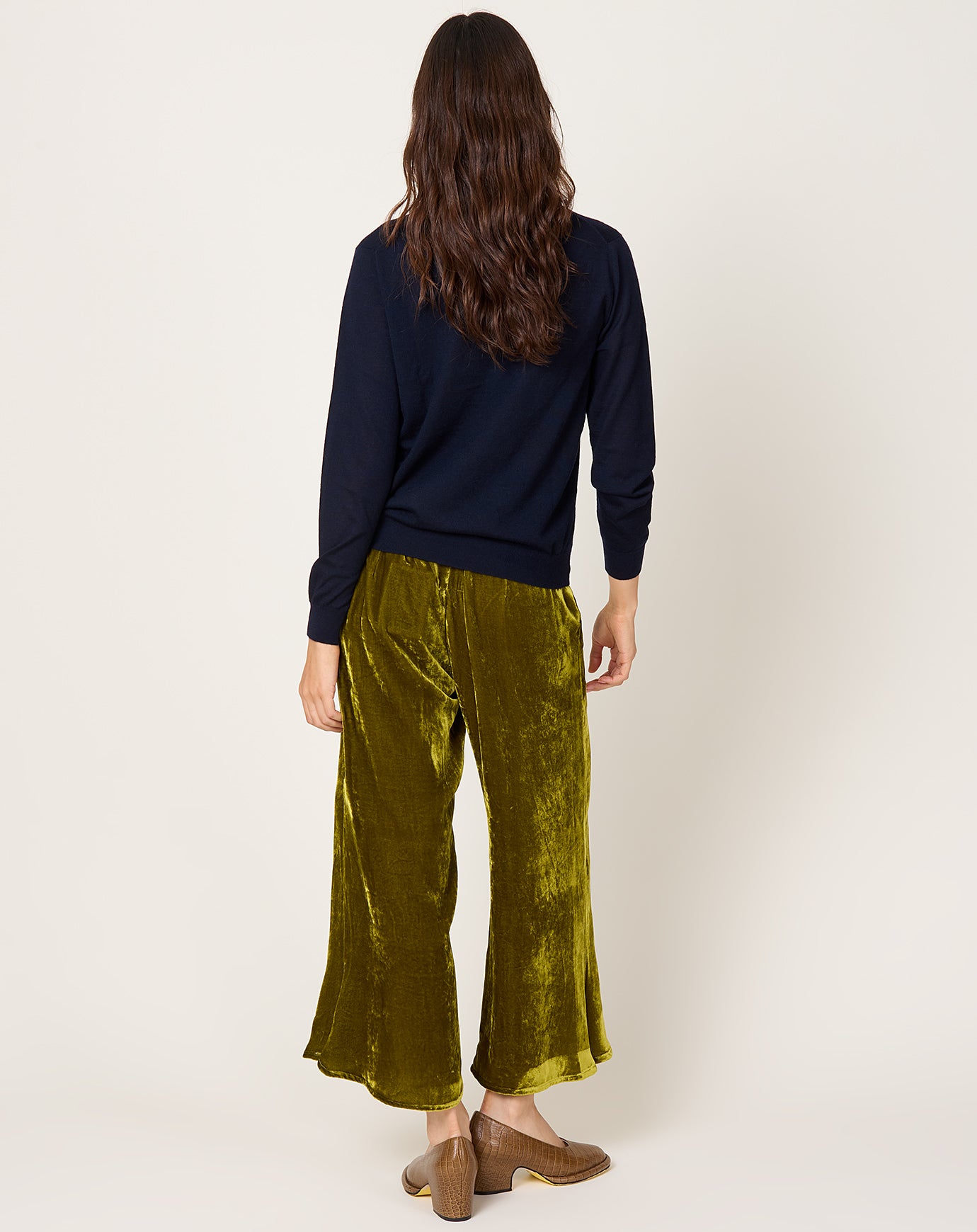 Anntian Flared Pants in Olive