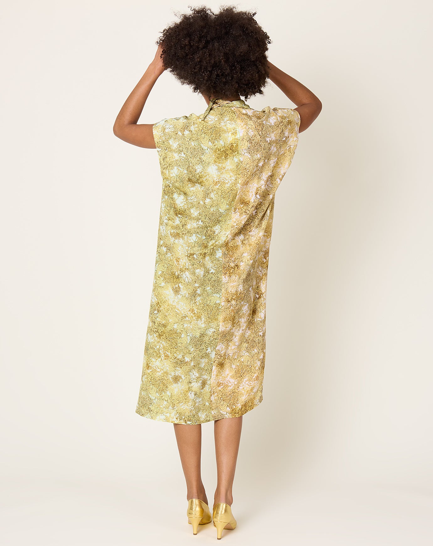 Anntian Peak Silk Dress in PRINT N