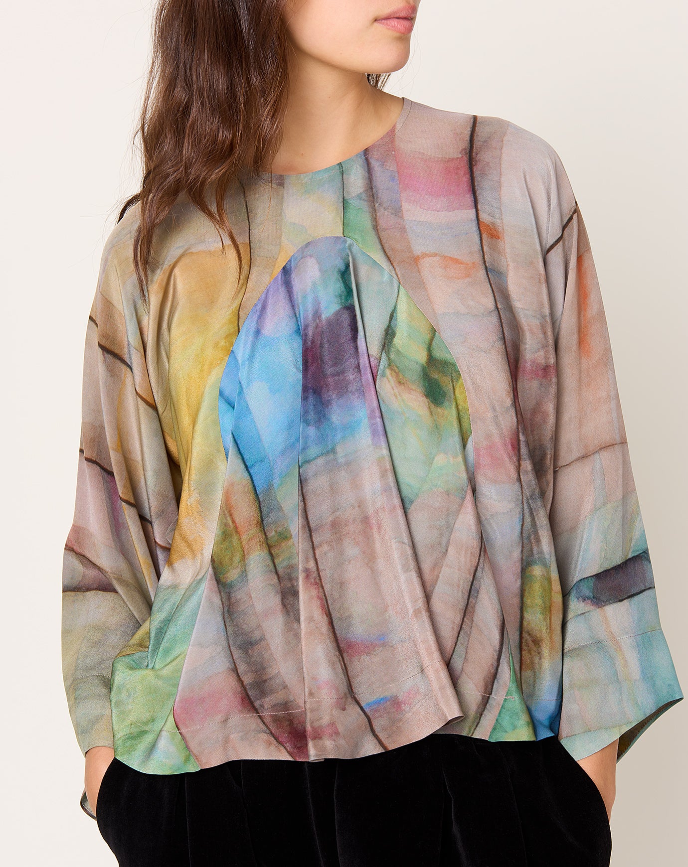 Anntian Silk Top in PRINT 9