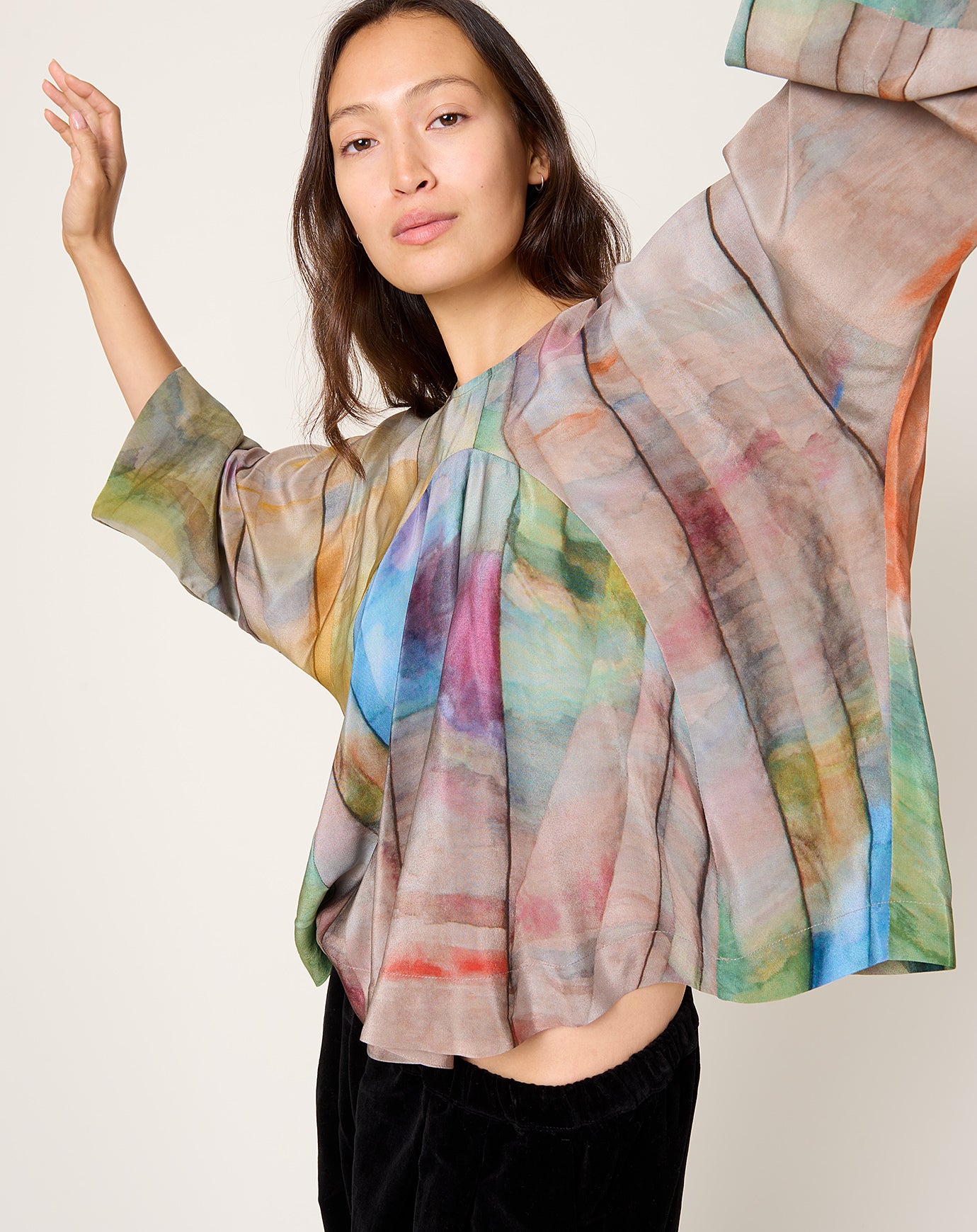 Anntian Silk Top in PRINT 9