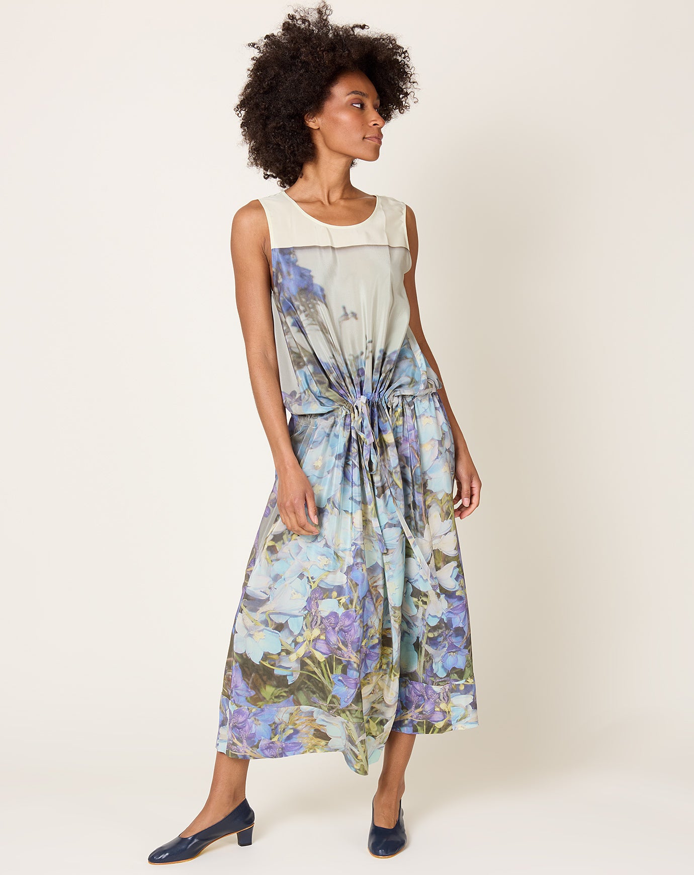 Anntian Sleeveless Silk Dress in PRINT Q