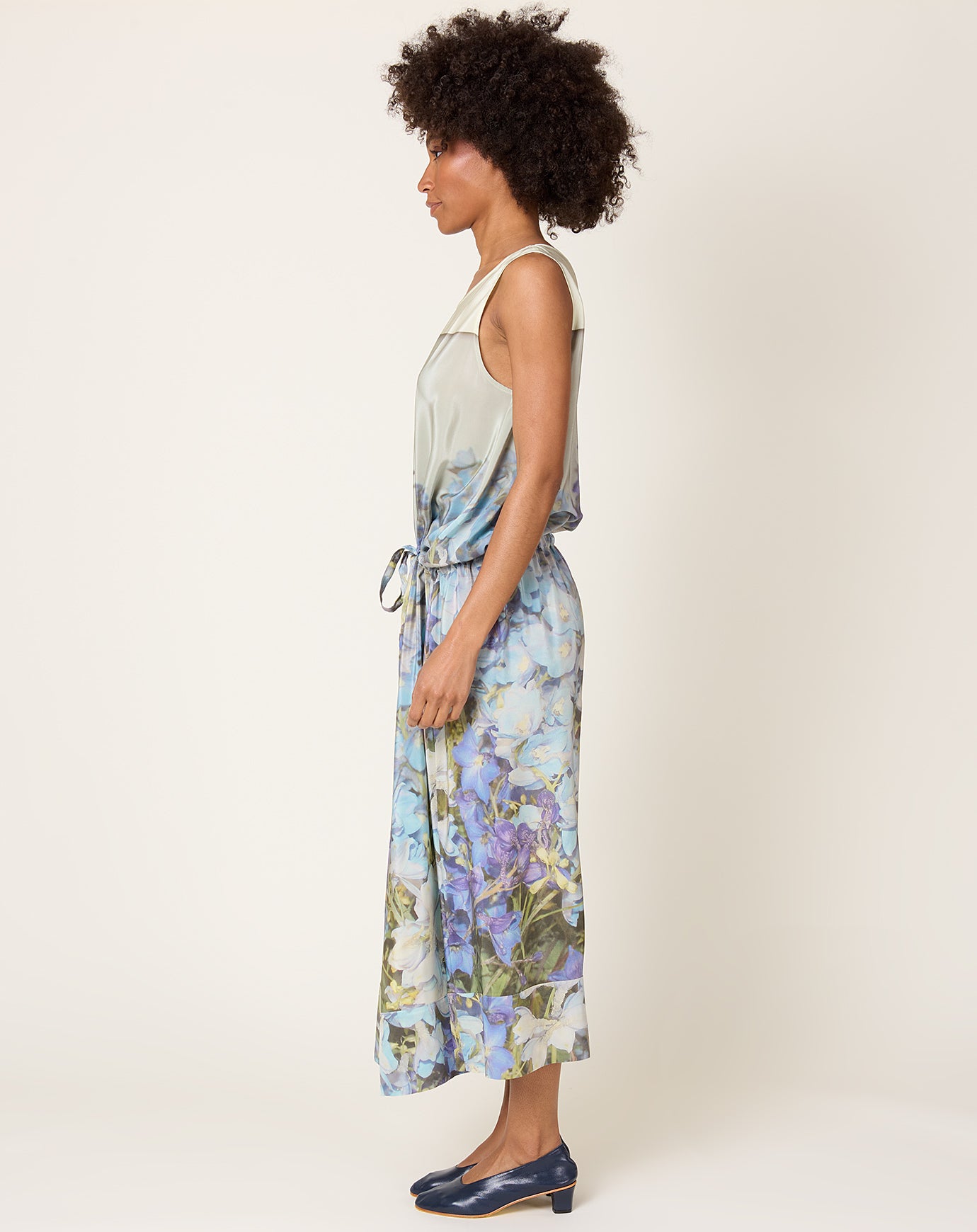 Anntian Sleeveless Silk Dress in PRINT Q