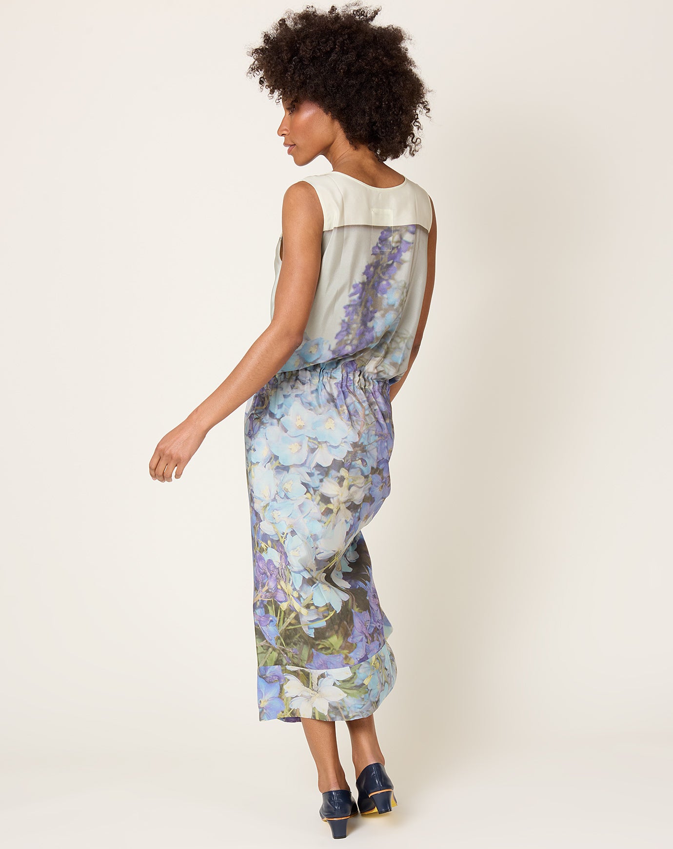 Anntian Sleeveless Silk Dress in PRINT Q