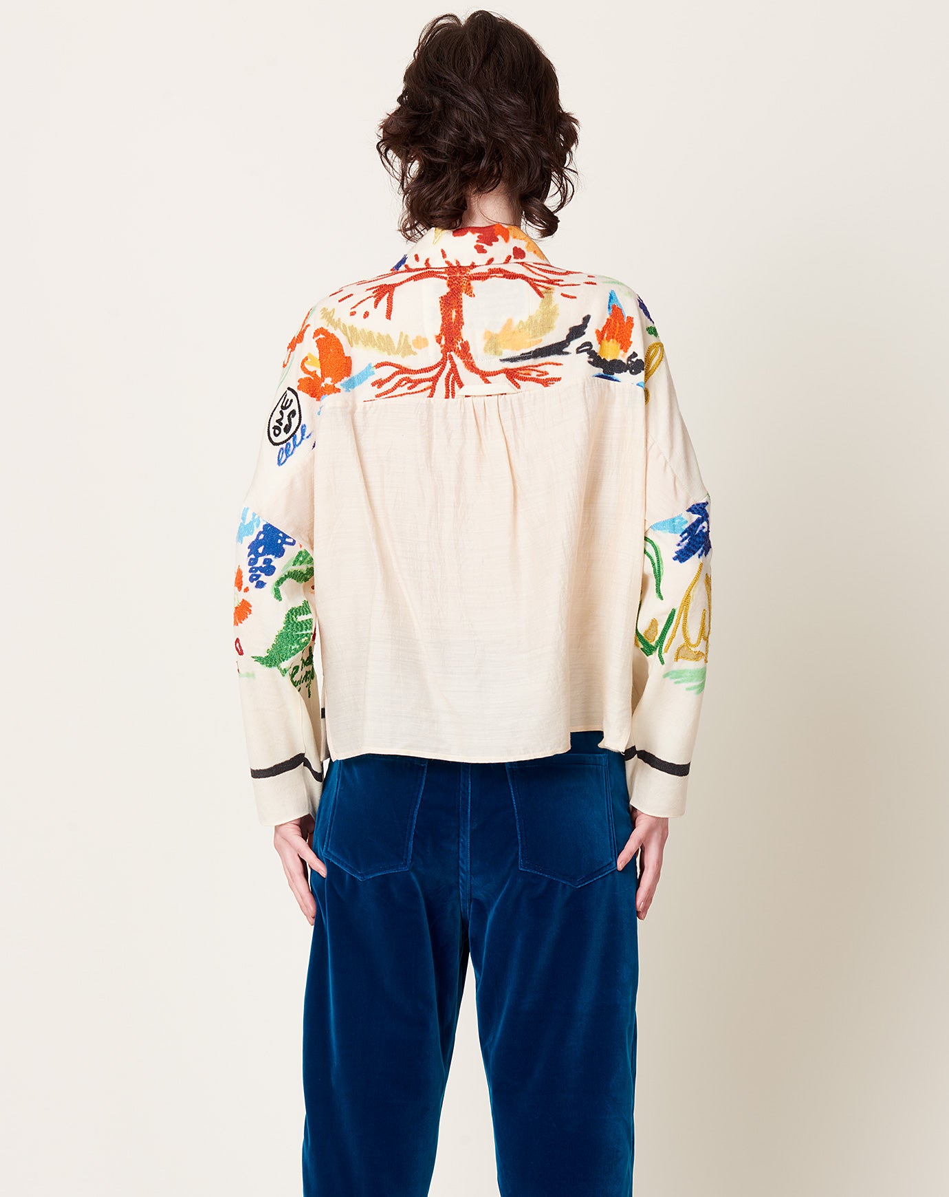 Anntian Hand Embroidered Wool Shirt