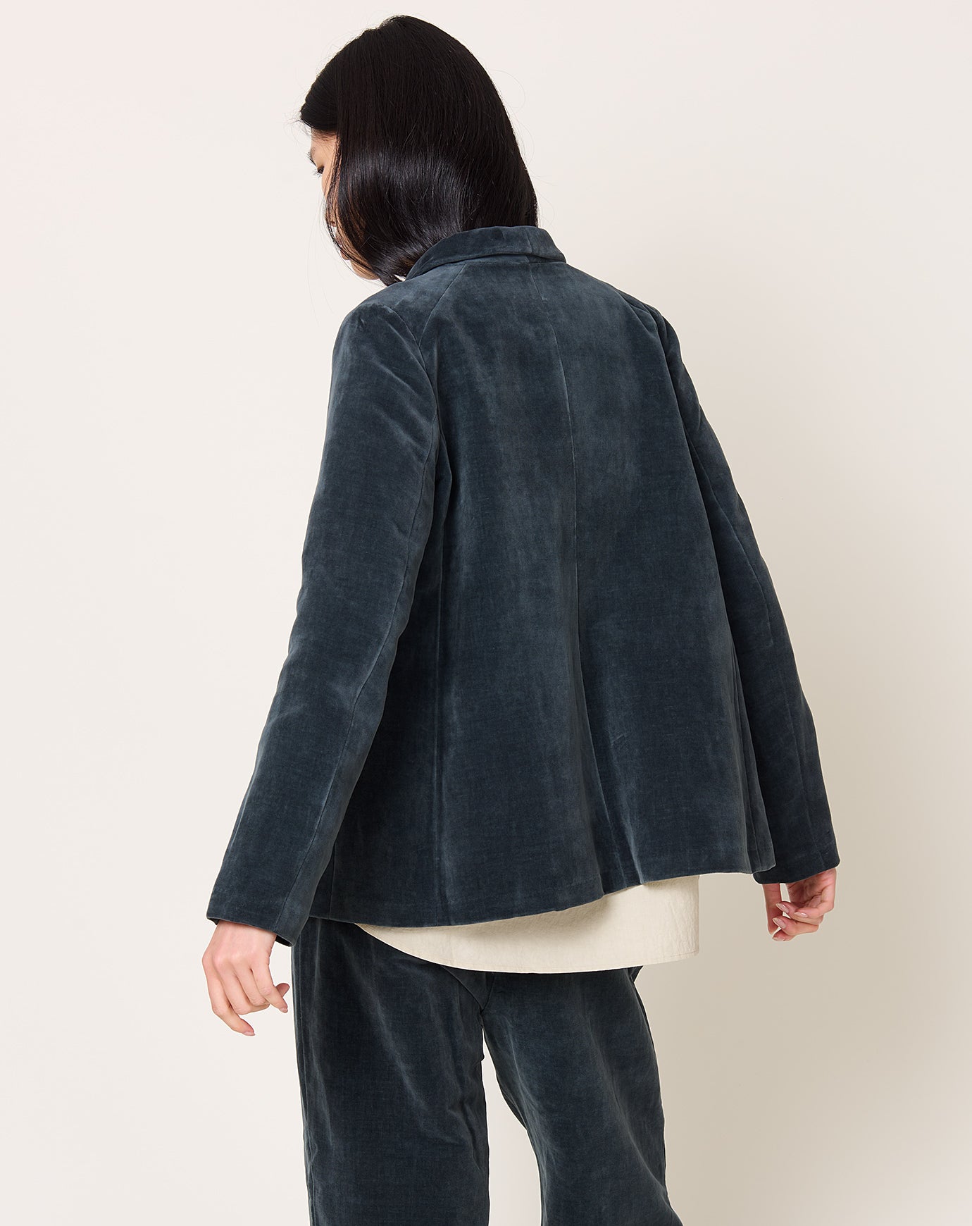 apuntob Velvet Jacket in Dark Teal