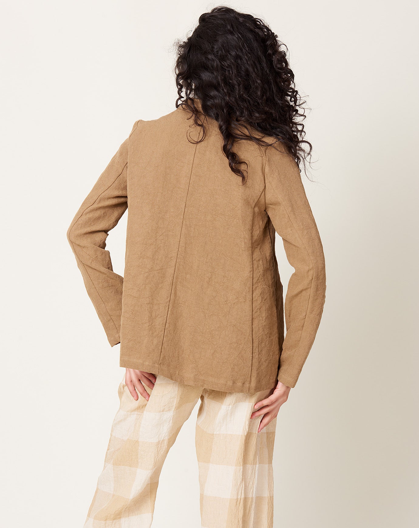 apuntob Heavy Linen Jacket in Hazelnut