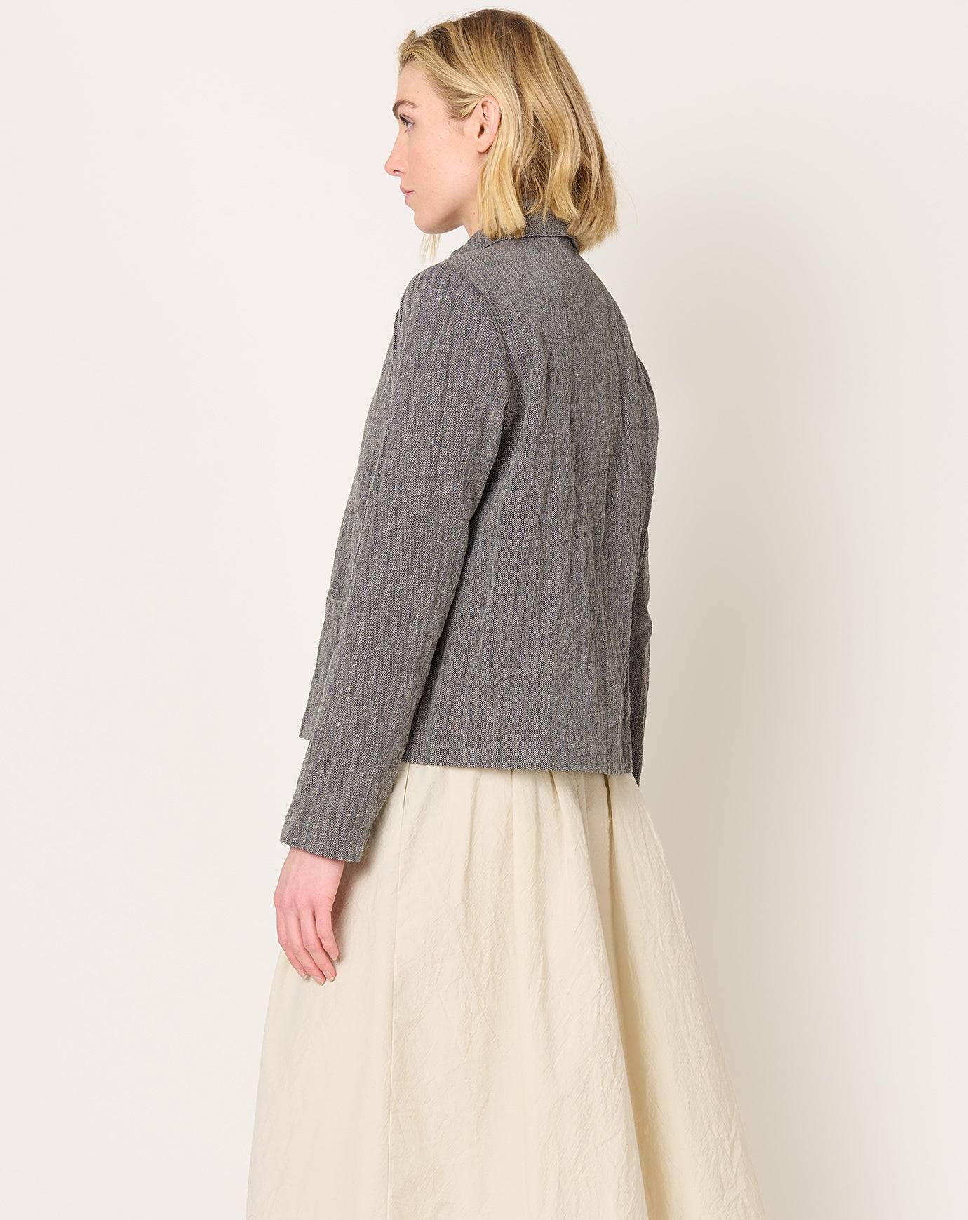 apuntob Herringbone Jacket in Black Rope