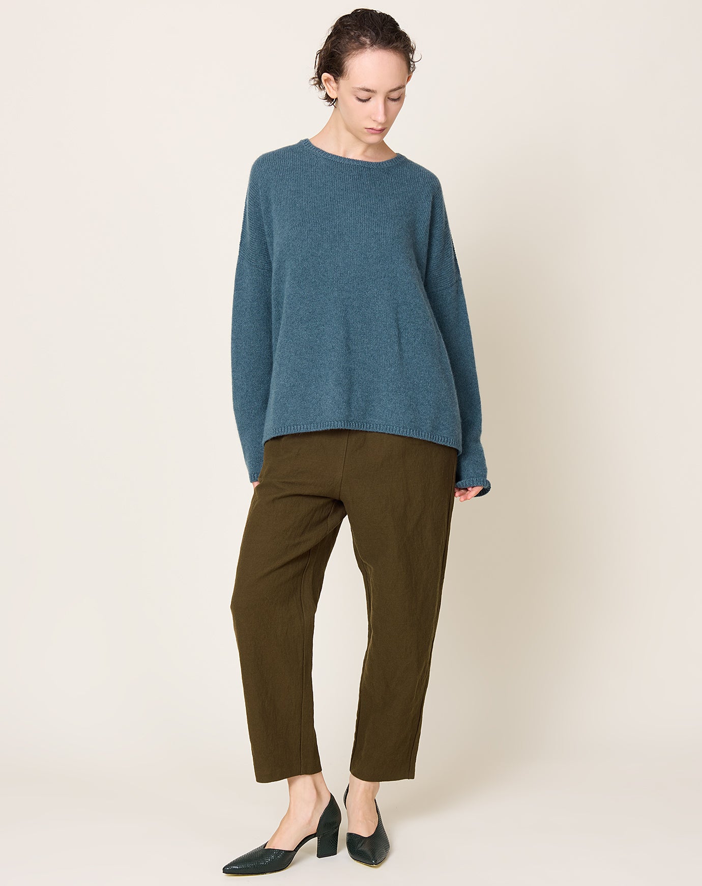 apuntob Cashmere Alpaca Sweater in Dark Turquoise