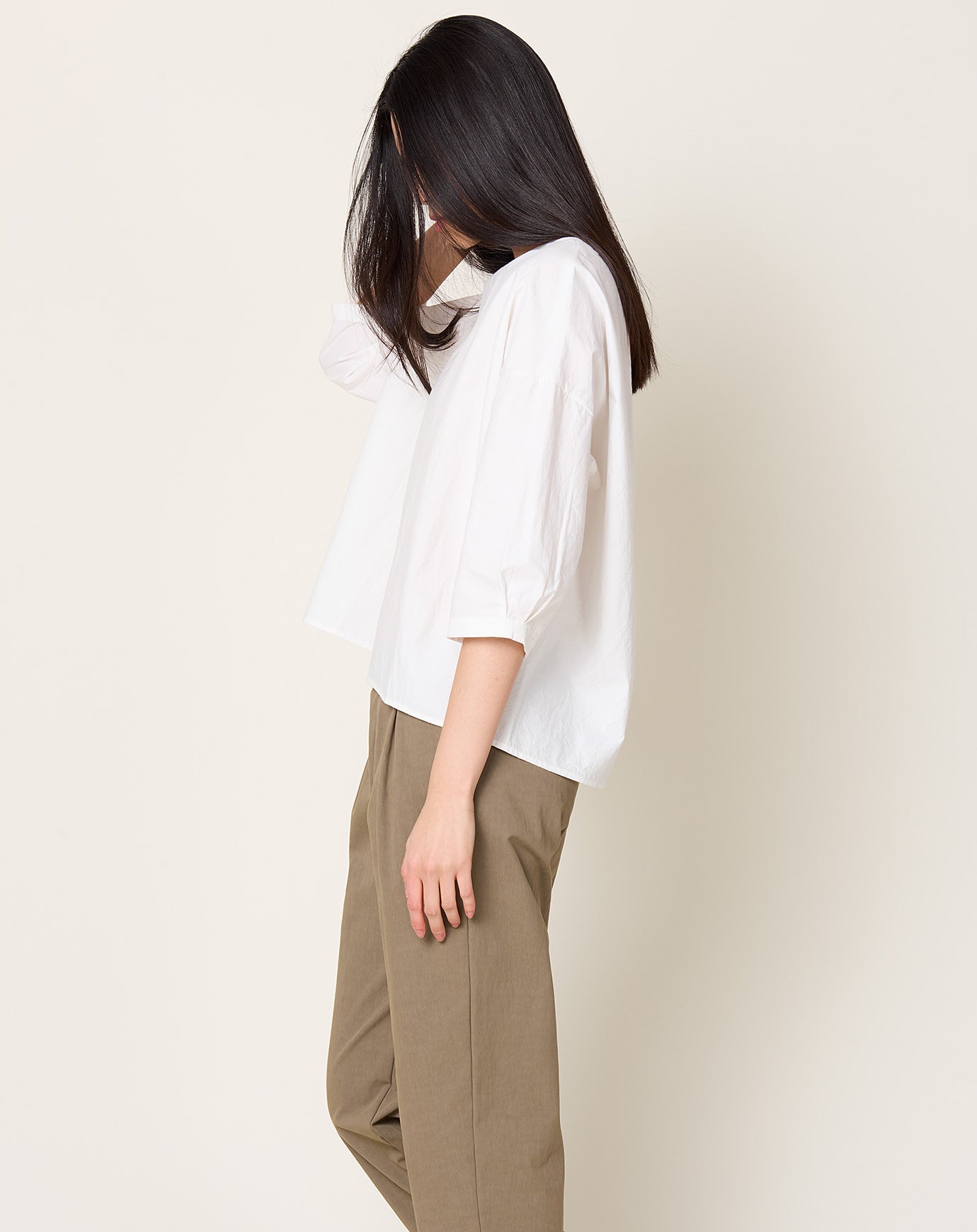 apuntob Japanese Poplin Shirt in Milk