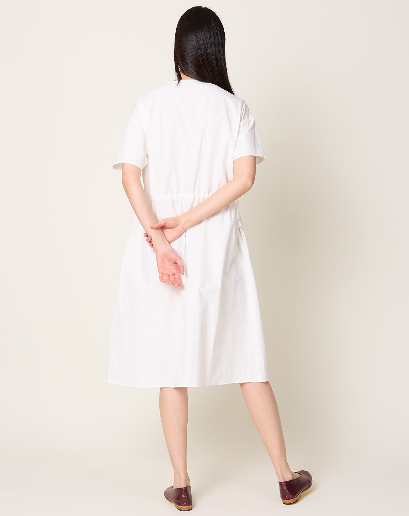 apuntob Japanese Poplin Dress in Milk