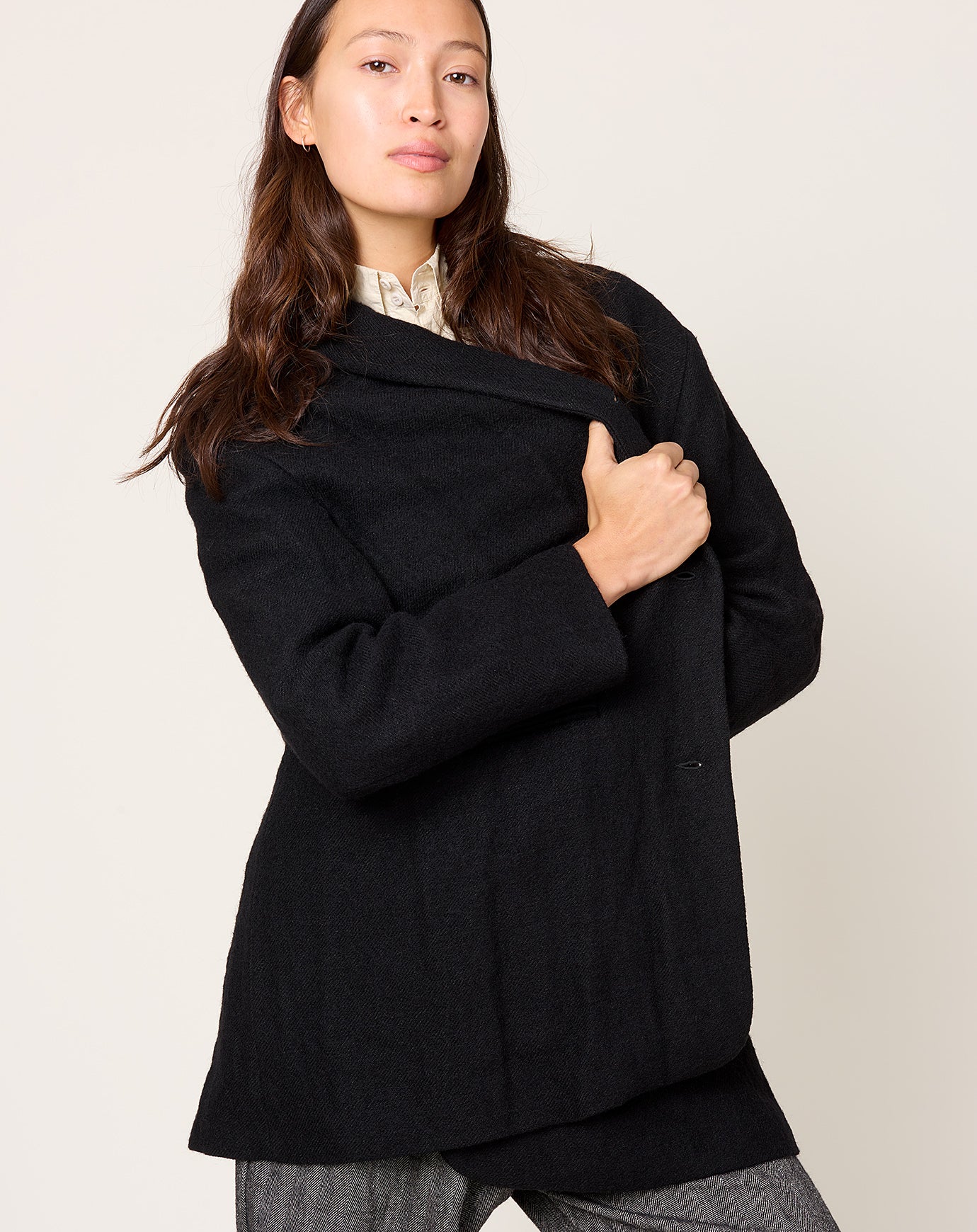 apuntob Hemp Wool Jacket in Black