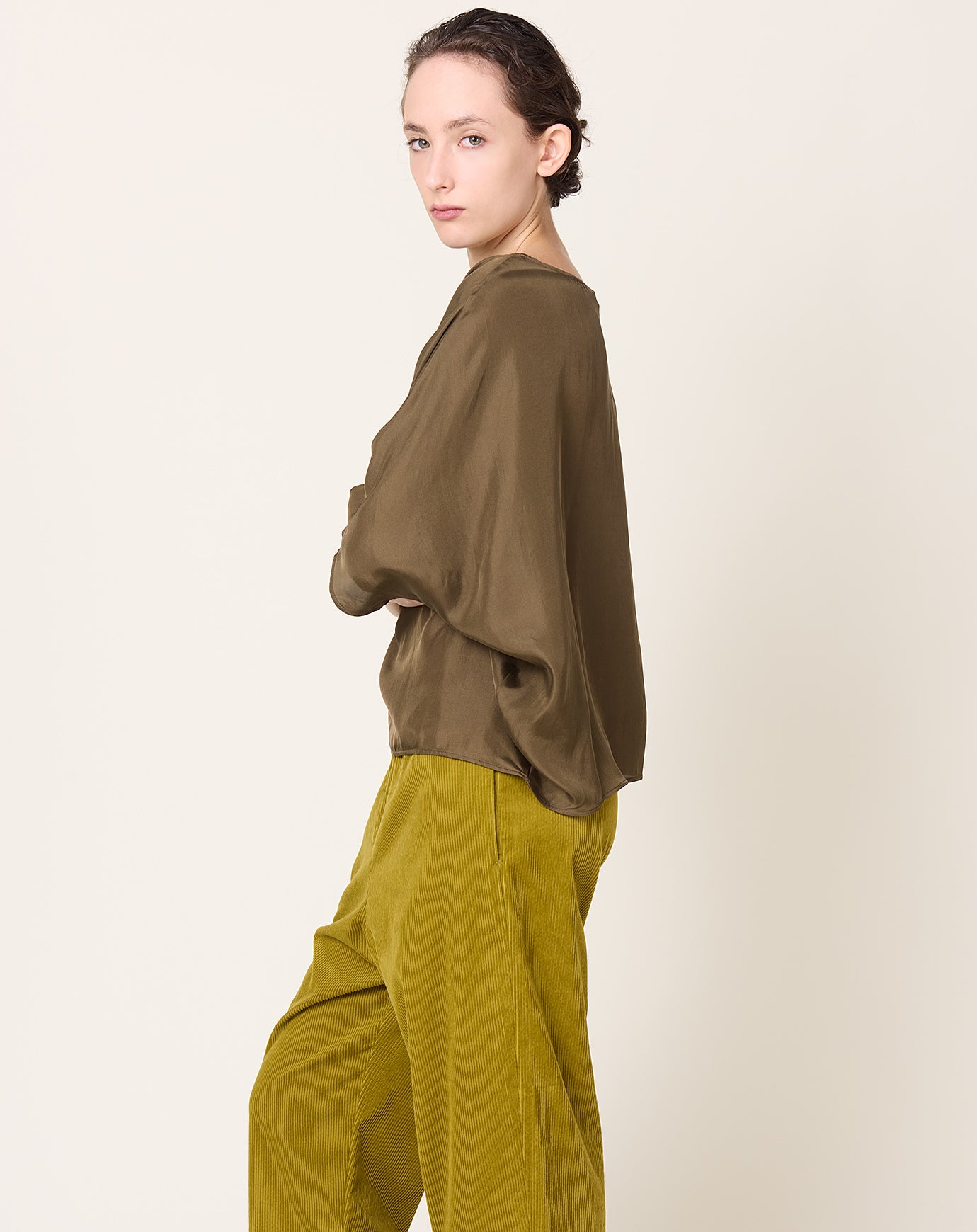 apuntob Silk Top in Militare